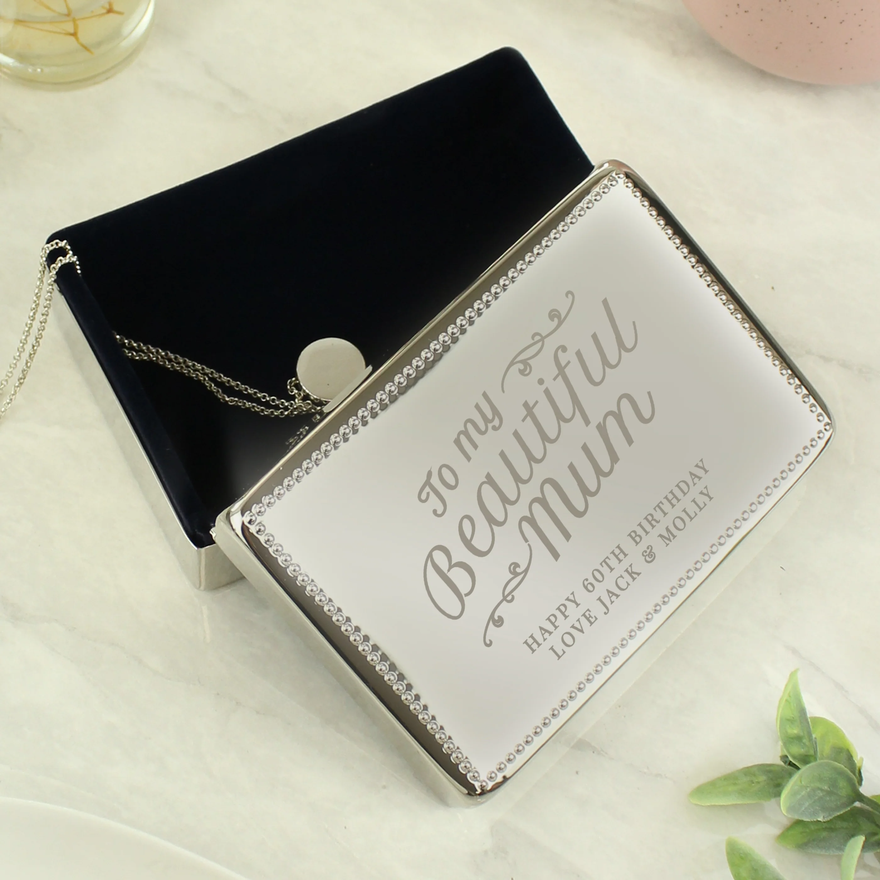 Personalised Beautiful Mum Rectangular Jewellery Box - Image 2