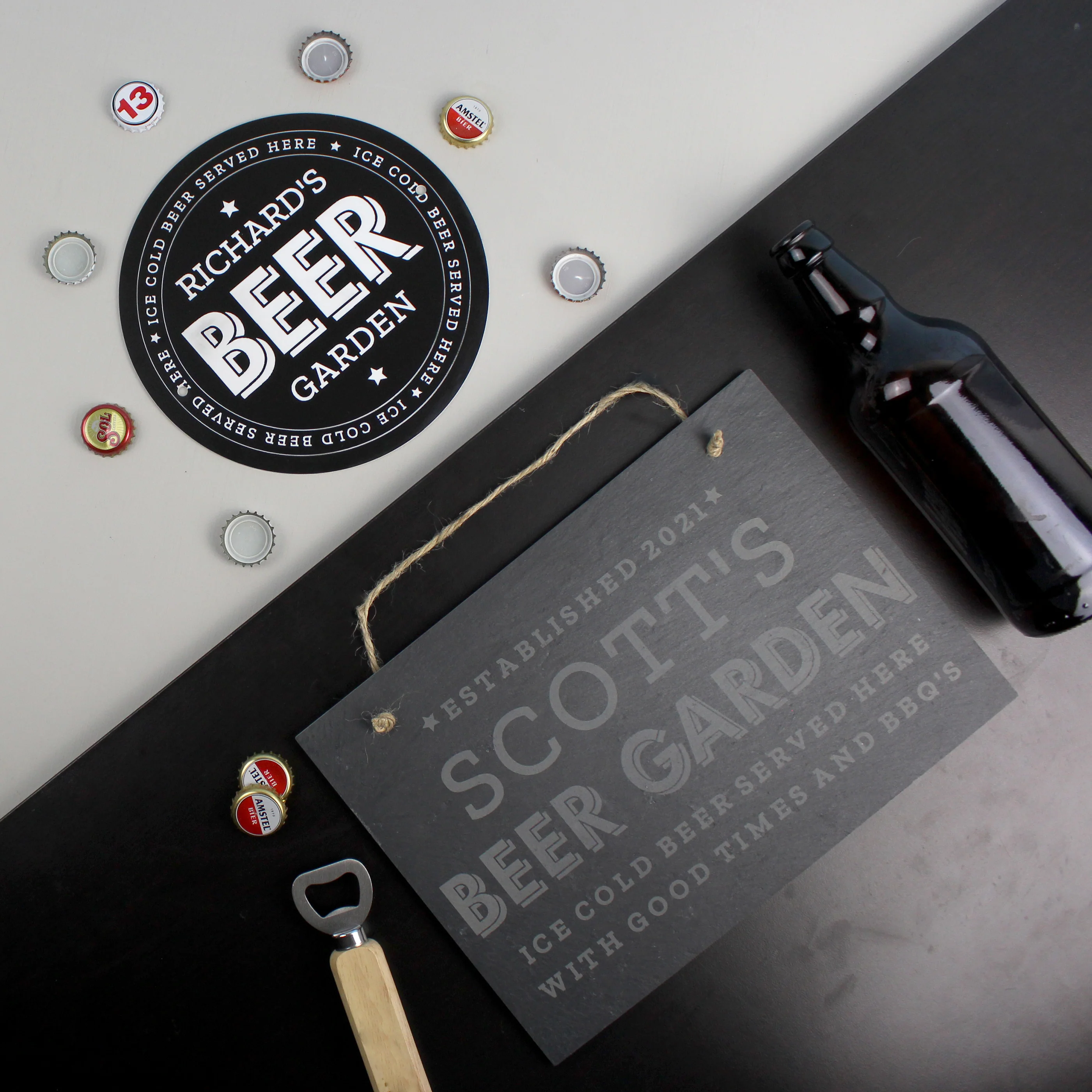 Personalised Beer Garden Hanging Large Slate Sign - Image 5