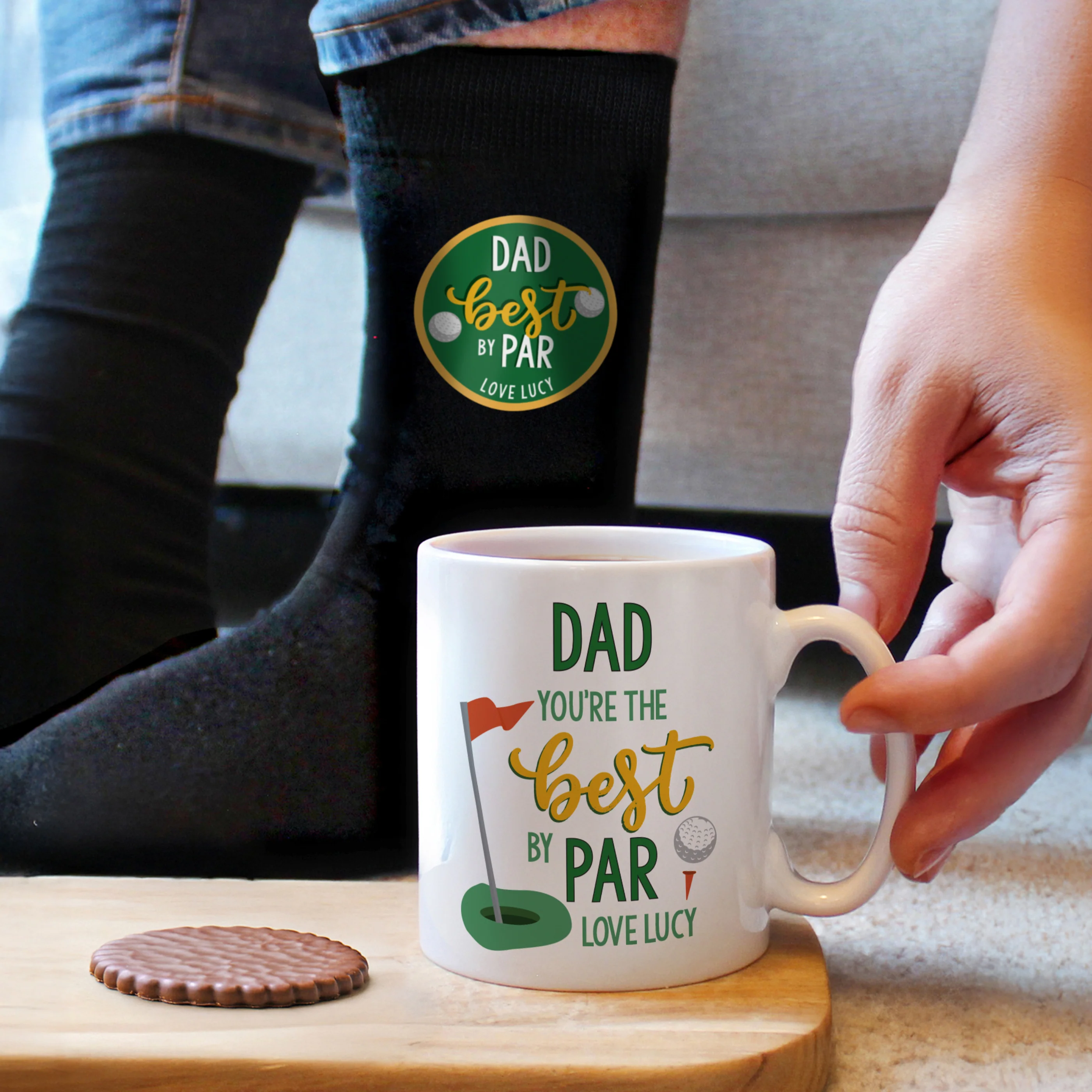 Personalised Best By Par Mug & Socks Set - Image 2
