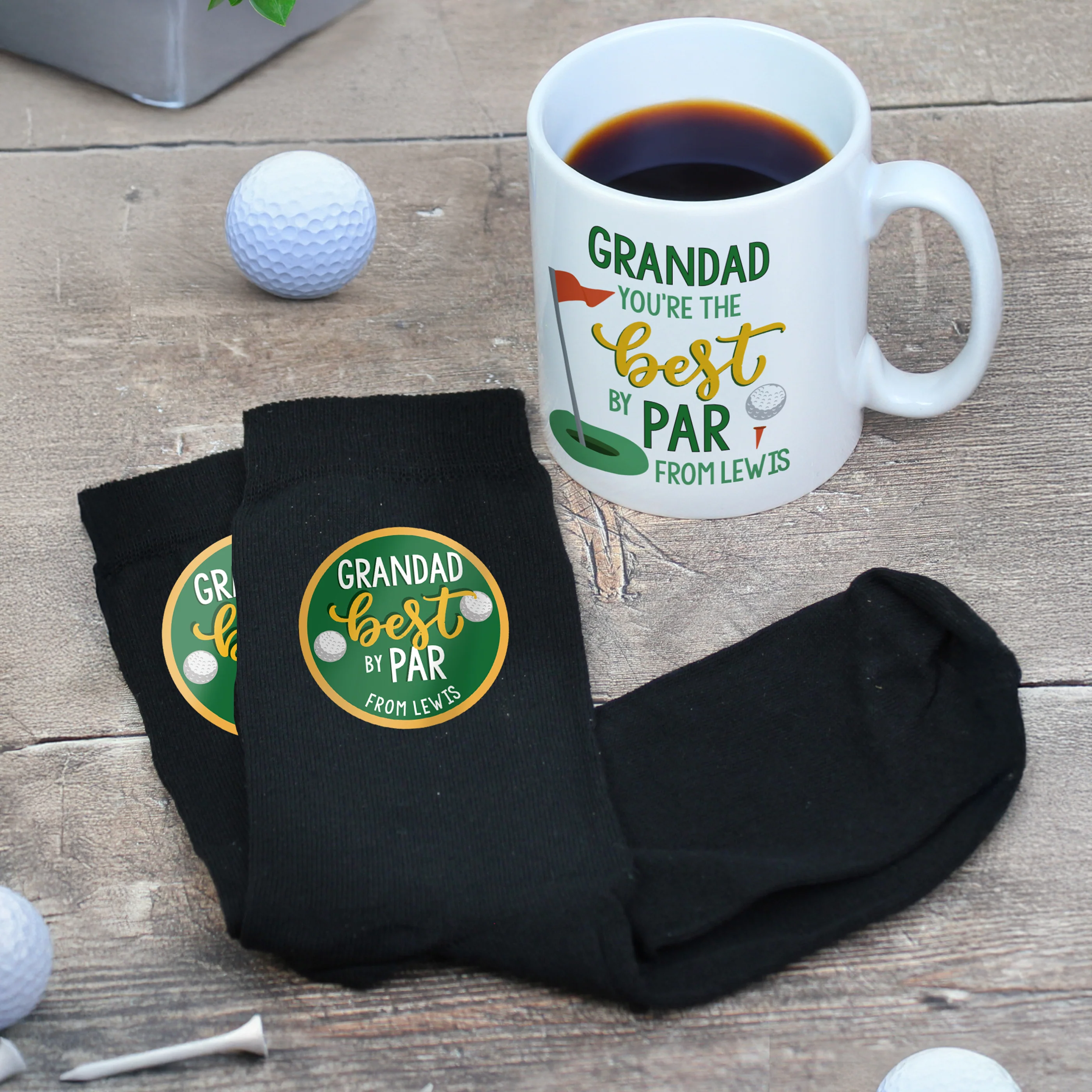Personalised Best By Par Mug & Socks Set - Image 3