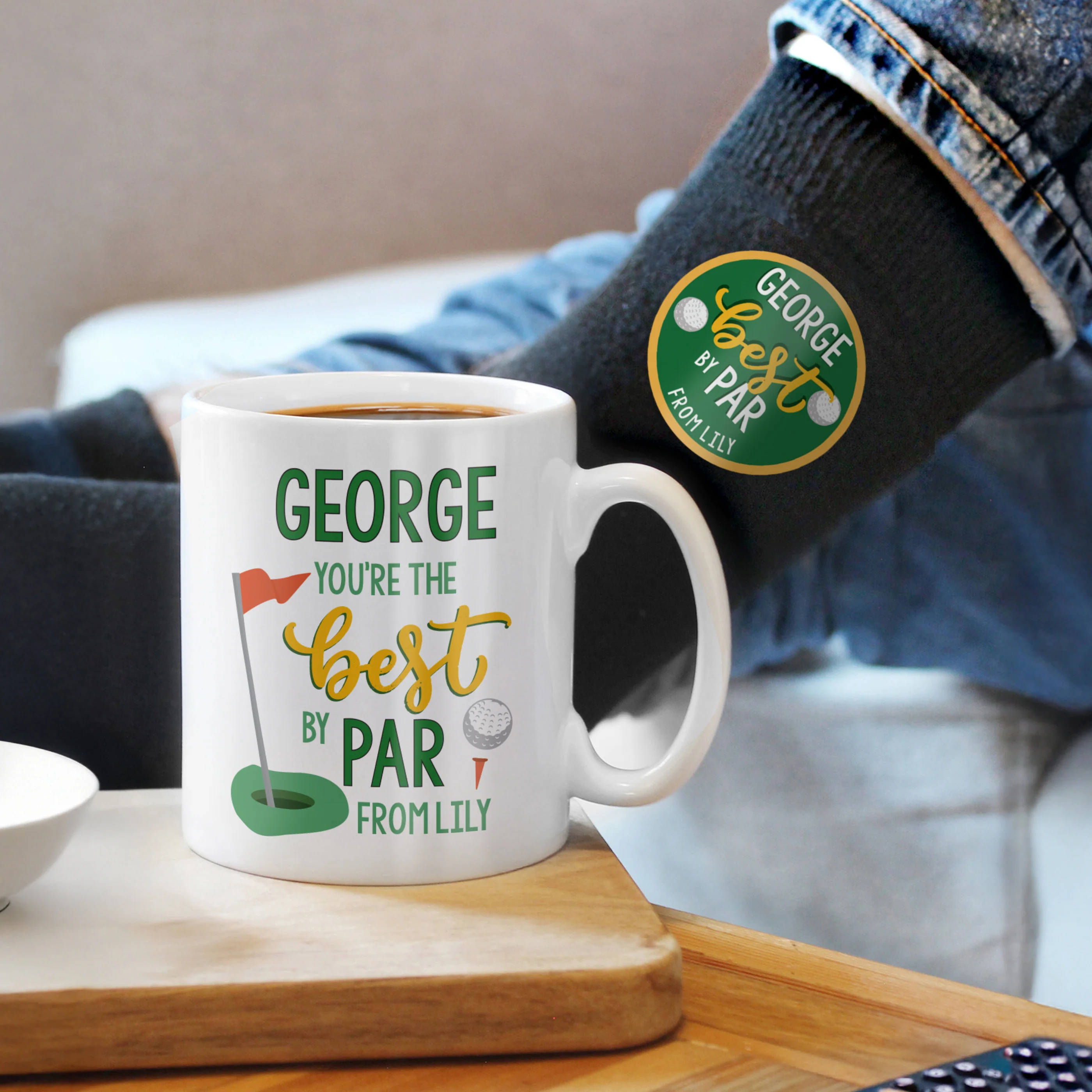 Personalised Best By Par Mug & Socks Set - Image 4