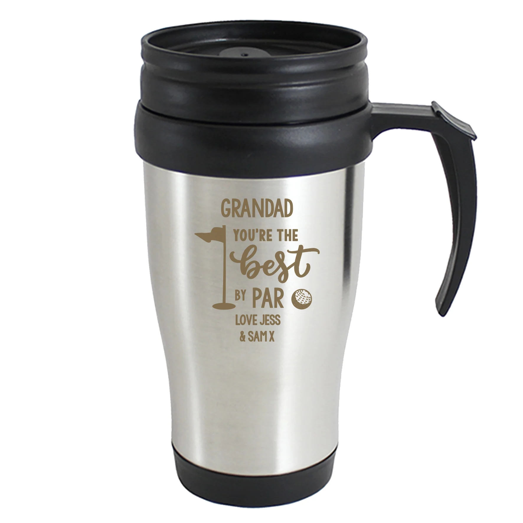 Personalised Best By Par Travel Mug - Image 5