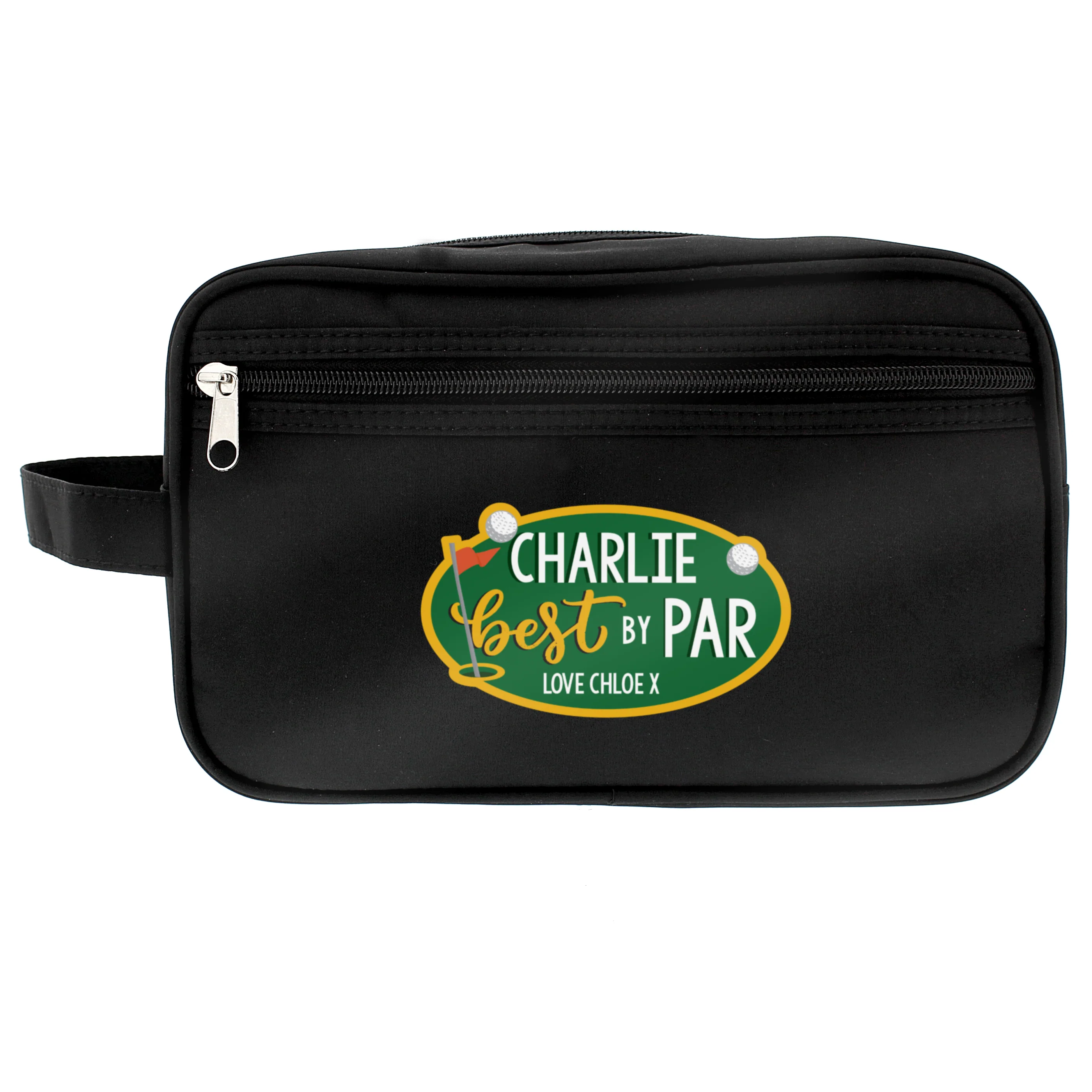 Personalised Best By Par Wash Bag - Image 4
