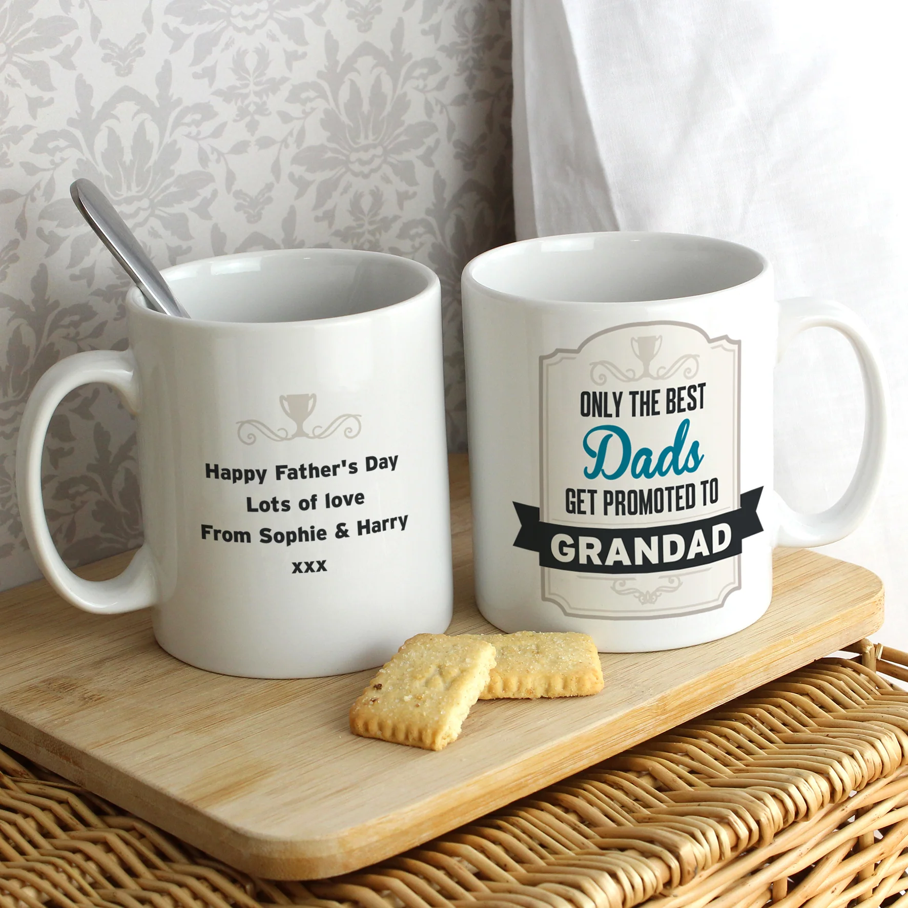 Personalised Best Dads Get Promoted to Mug - Image 2
