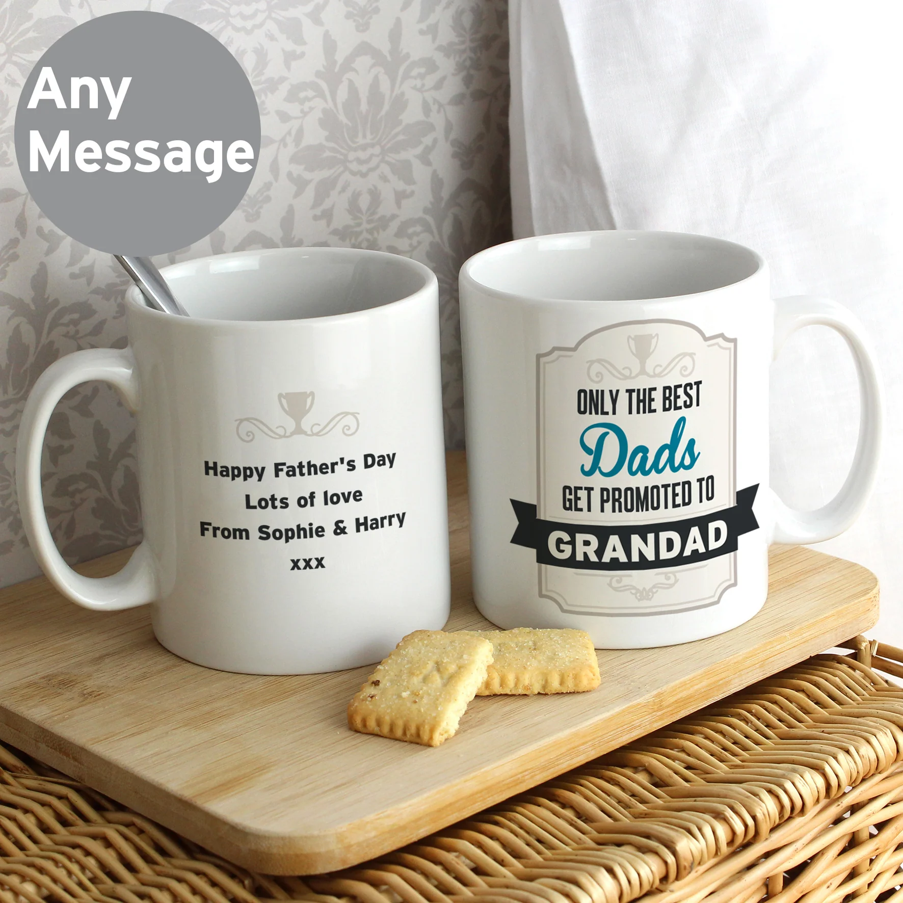 Personalised Best Dads Get Promoted to Mug - Image 5