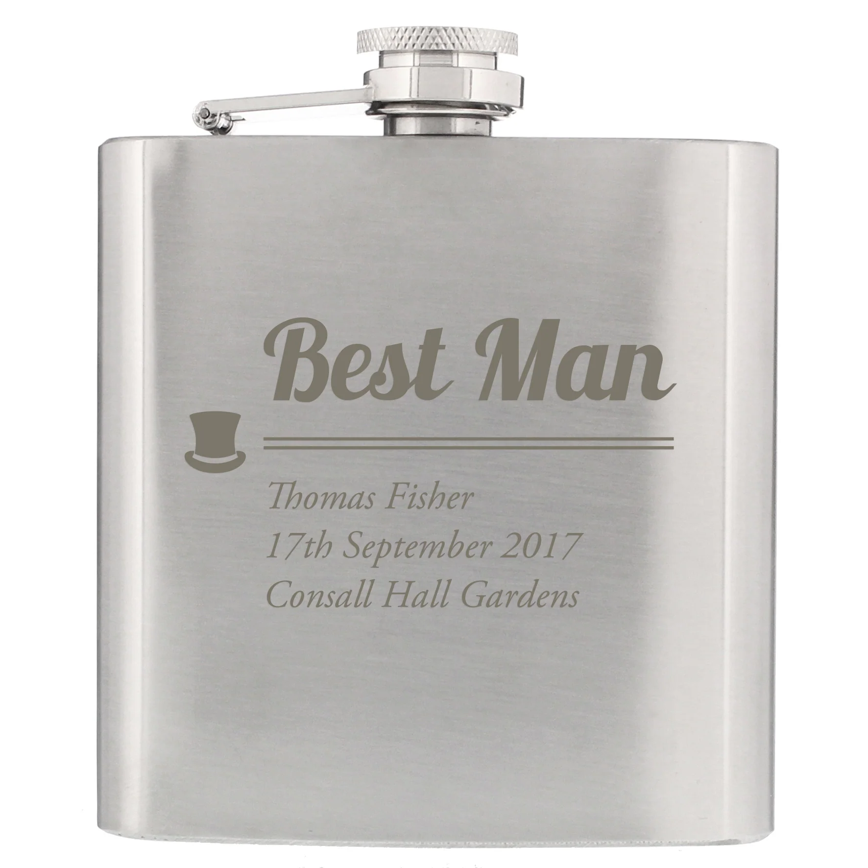 Personalised Best Man Hip Flask - Image 2
