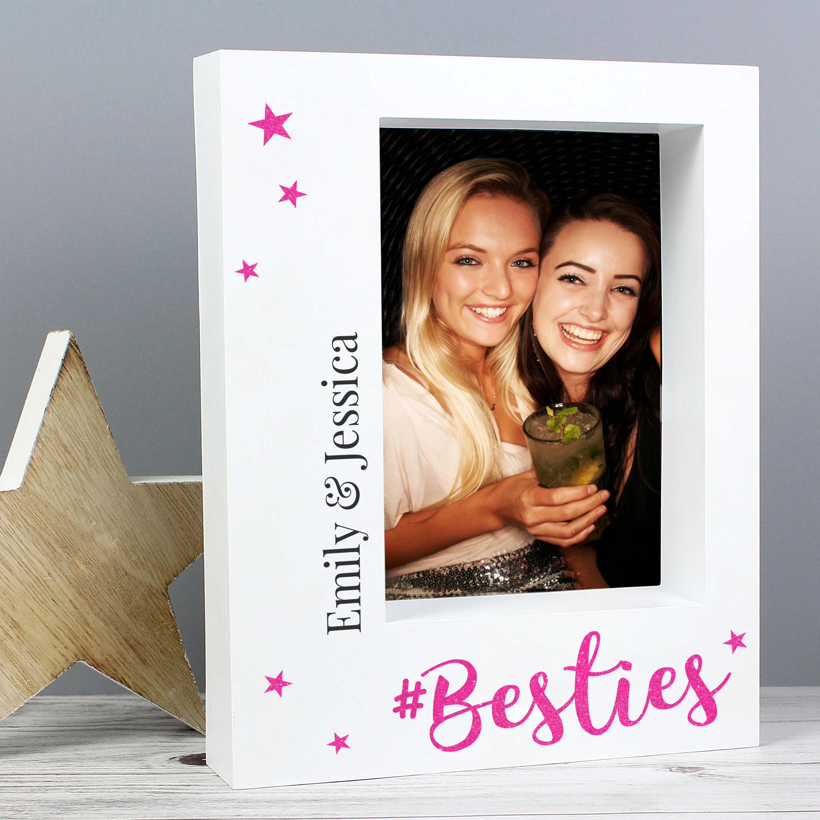 Personalised Besties 5x7 Box Photo Frame - Image 4