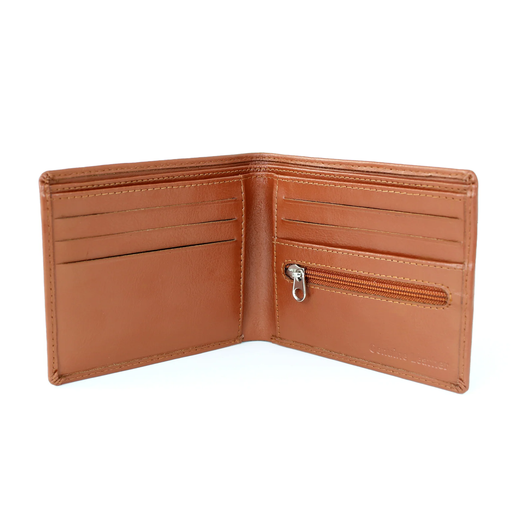 Personalised Big Initials Tan Leather Wallet - Image 3