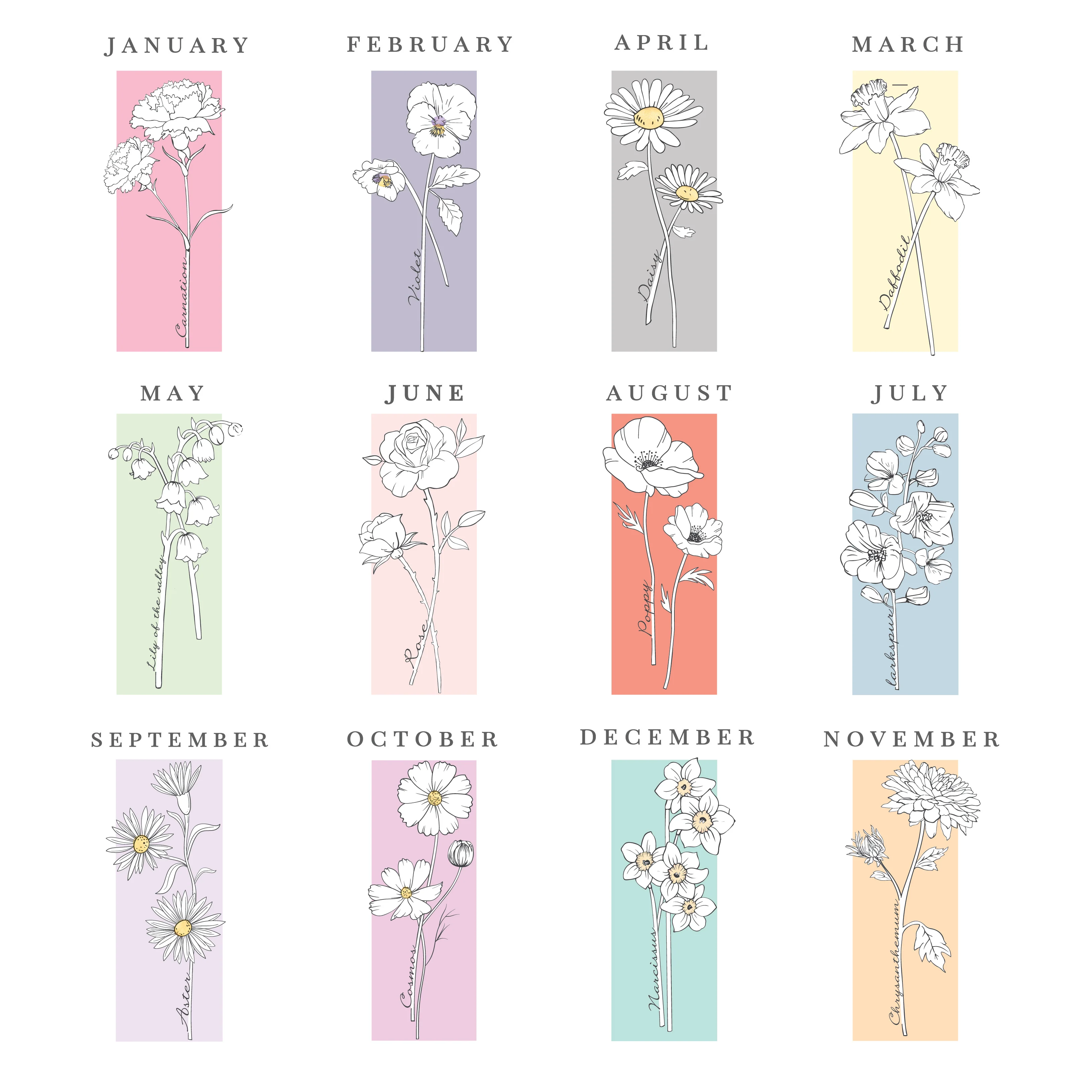 Personalised Birth Flower Pillar Candle - Image 14
