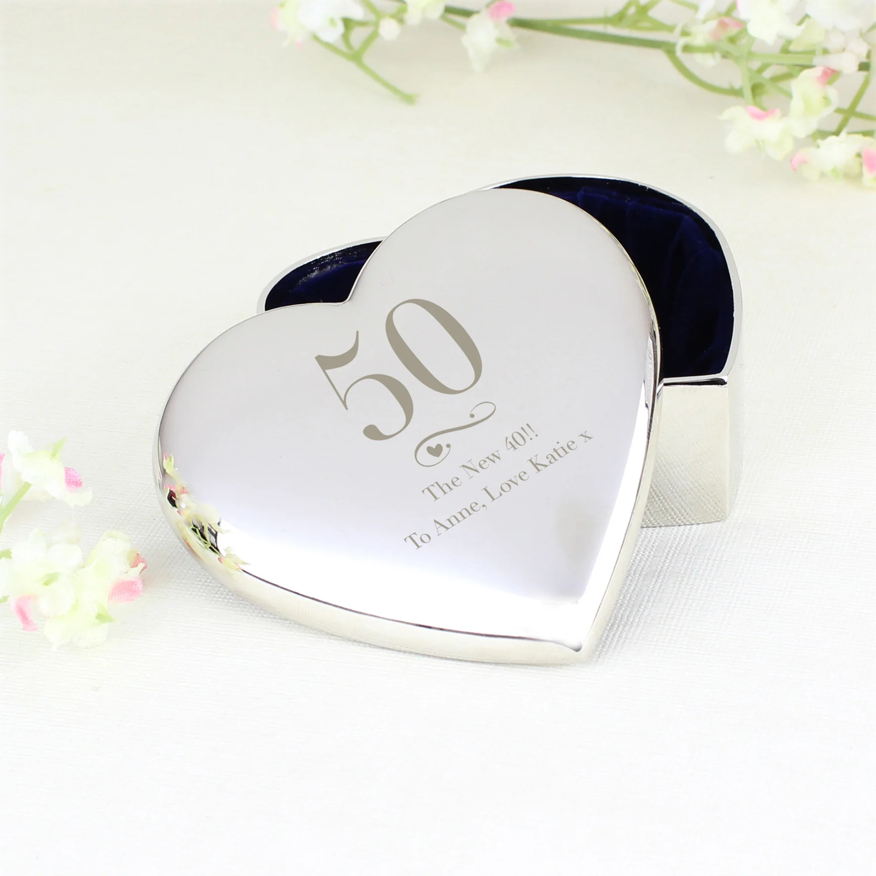 Personalised Birthday Big Age Heart Trinket Box - Image 3