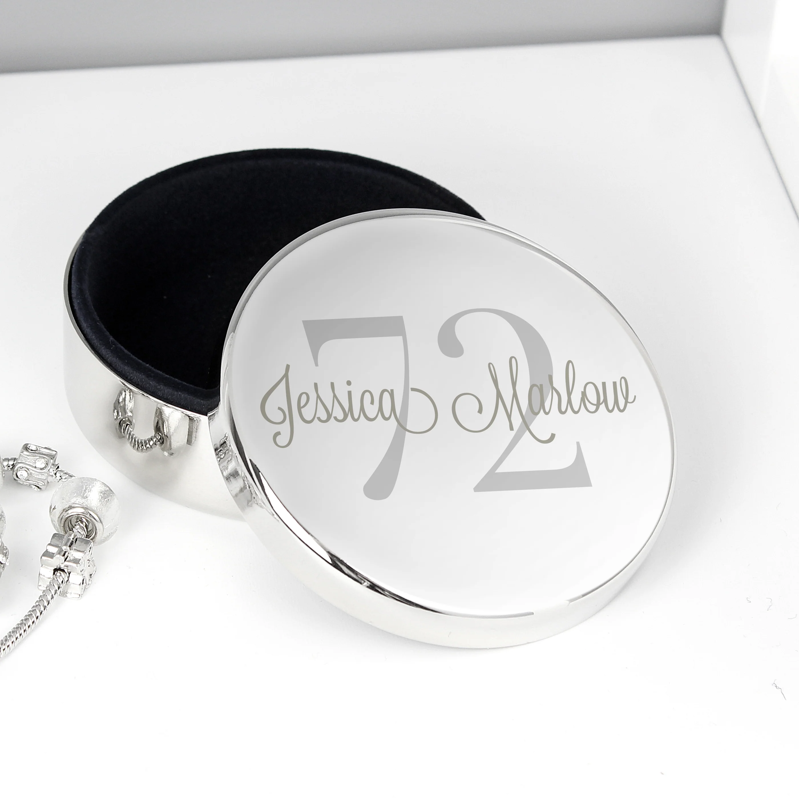 Personalised Birthday Big Age Round Trinket Box - Image 7