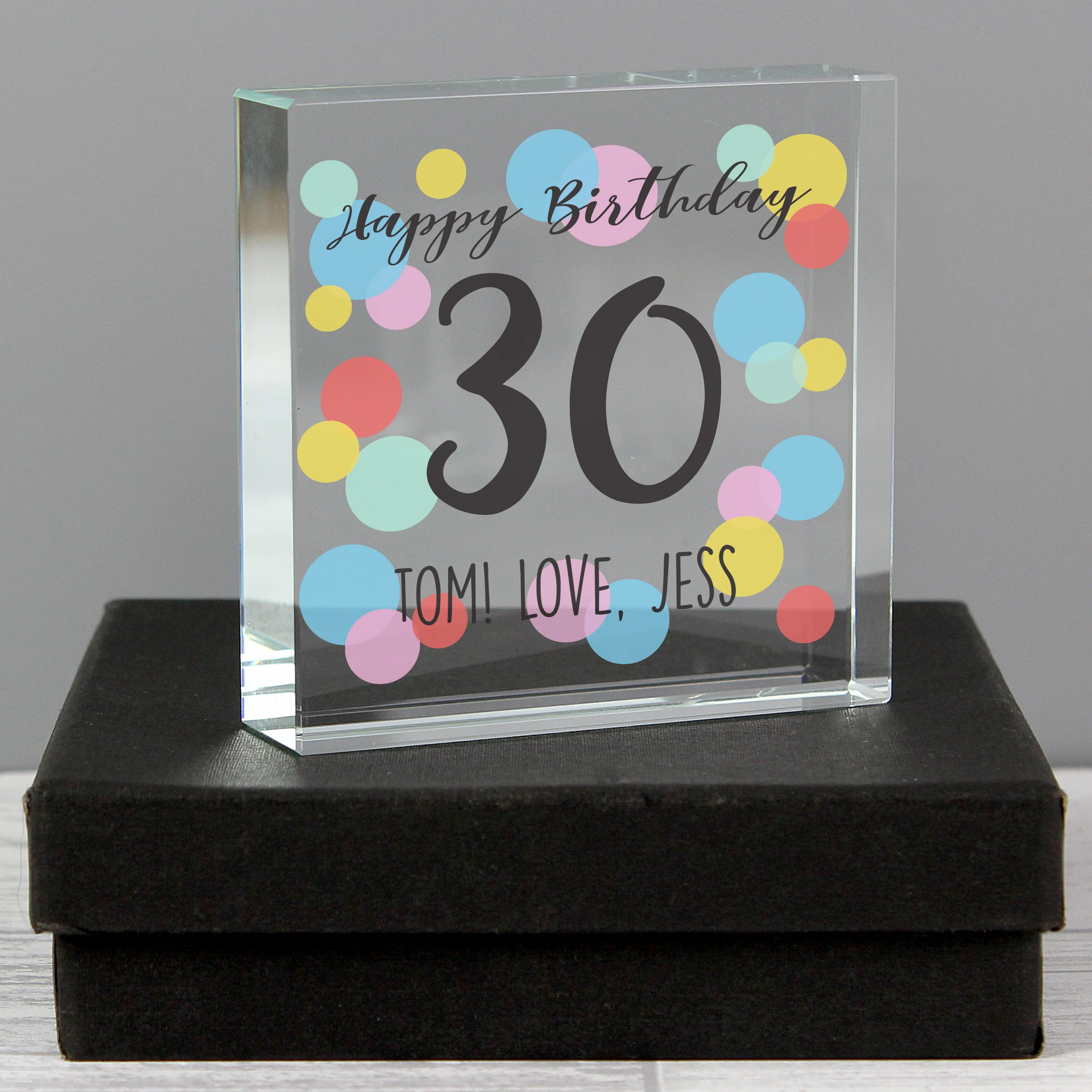 Personalised Birthday Colour Confetti Crystal Token - Image 4