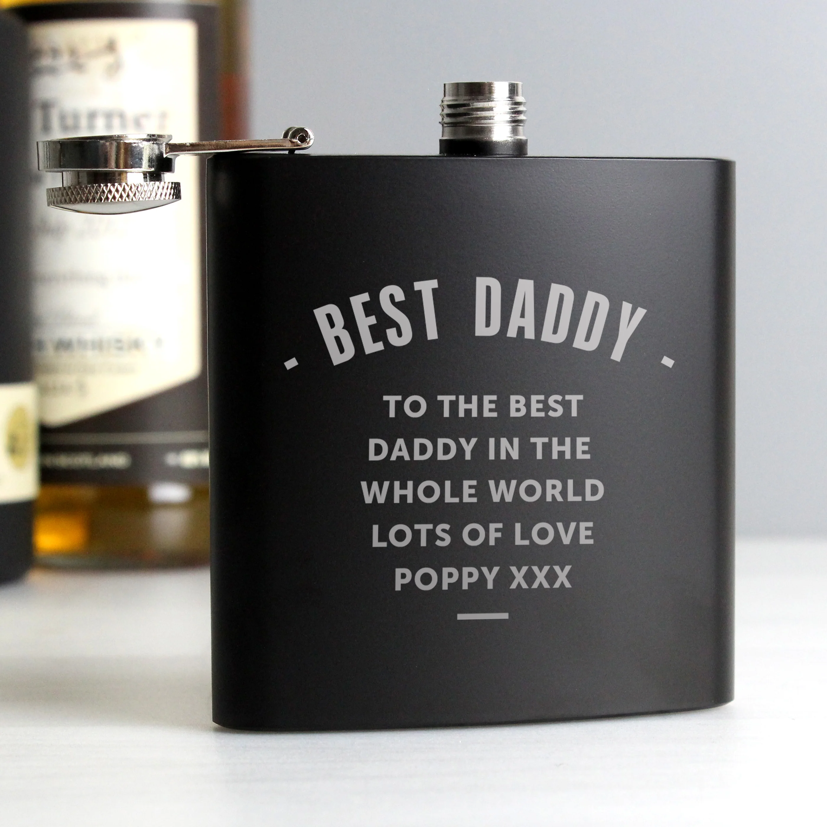 Personalised Black Hip Flask - Image 5