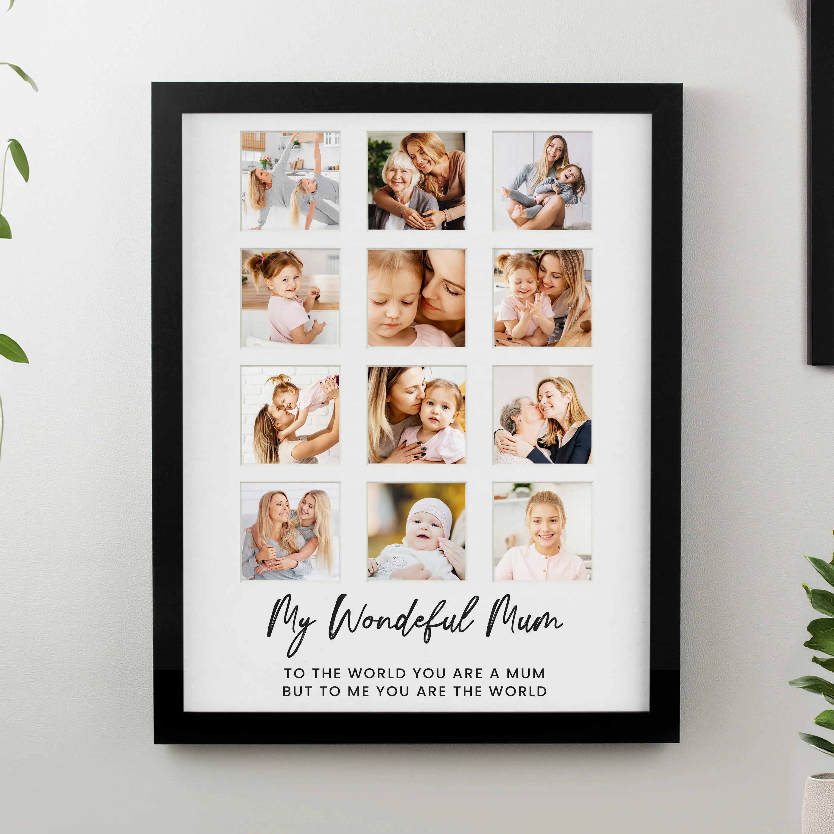 Personalised Black Multi Photo Frame - Image 3