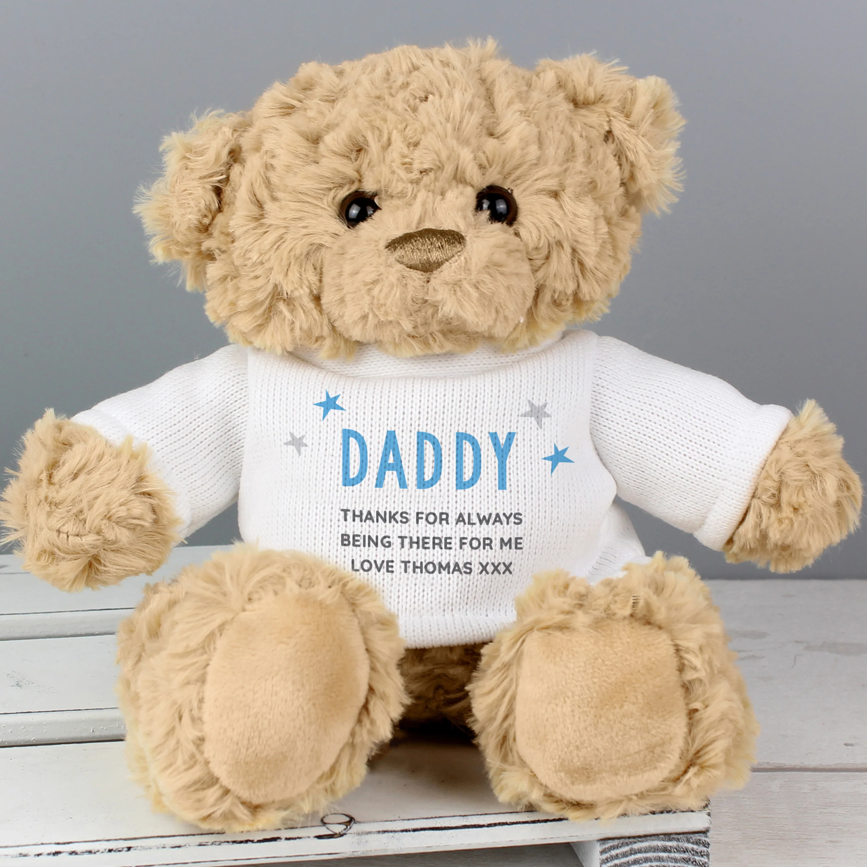 Personalised Blue Message Teddy Bear - Image 2
