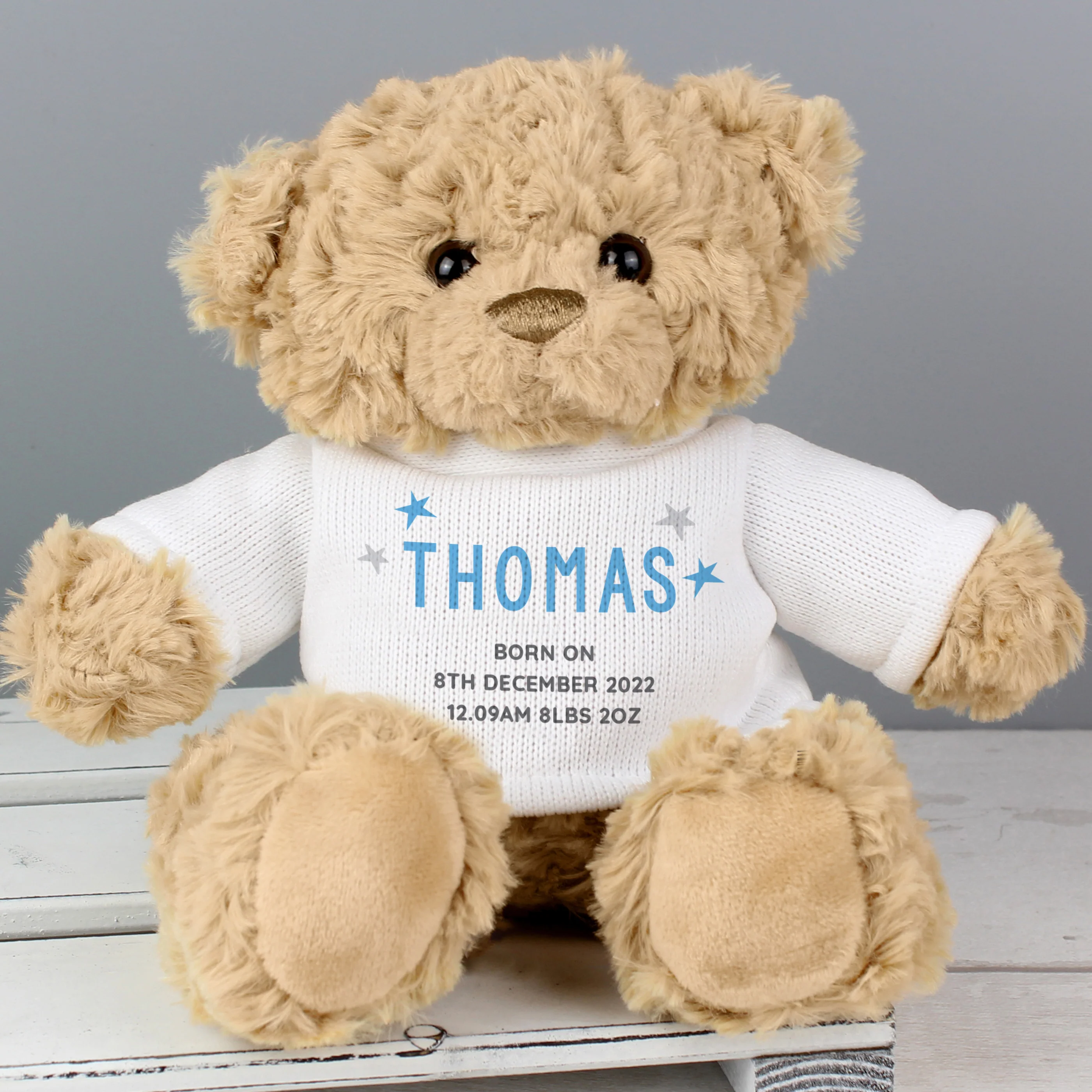 Personalised Blue Message Teddy Bear - Image 4