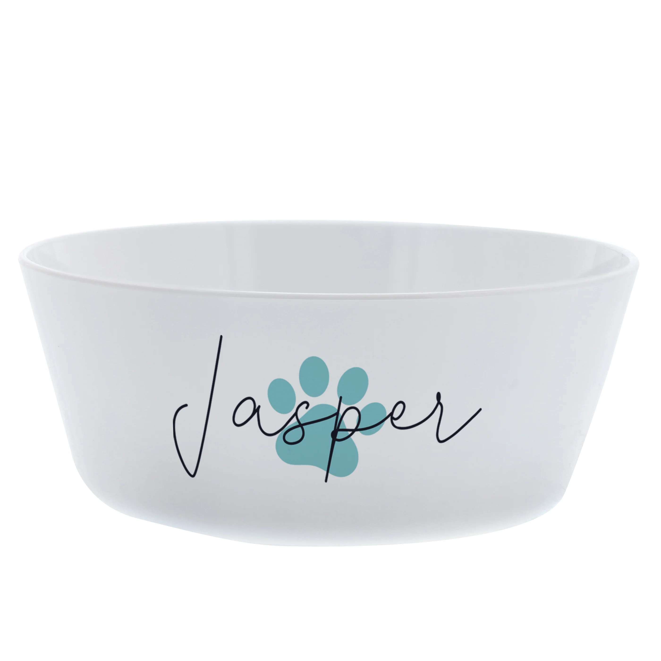 Personalised Blue Pawprint Plastic Cat Bowl - Image 4