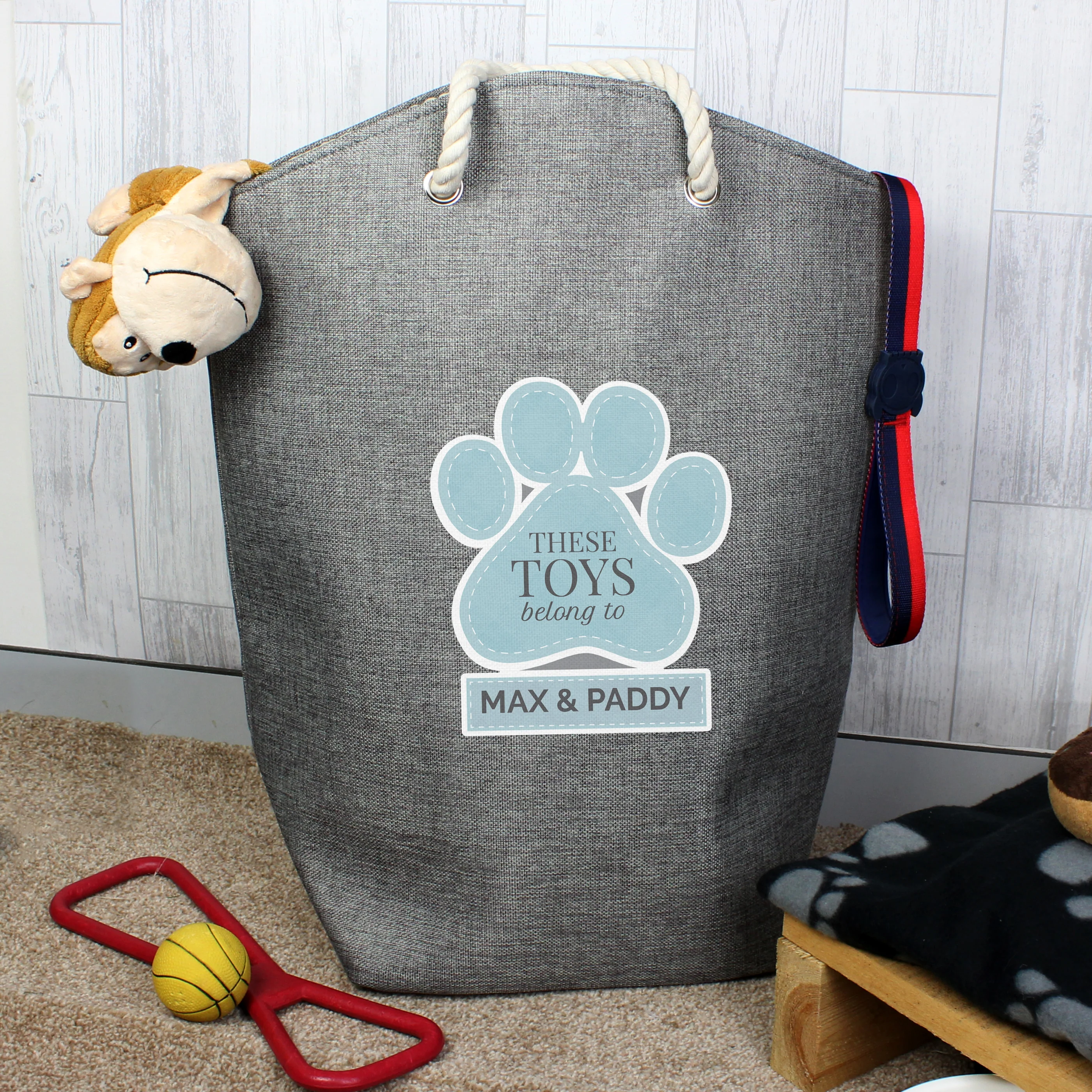 Personalised Blue Pets Storage Bag - Image 3