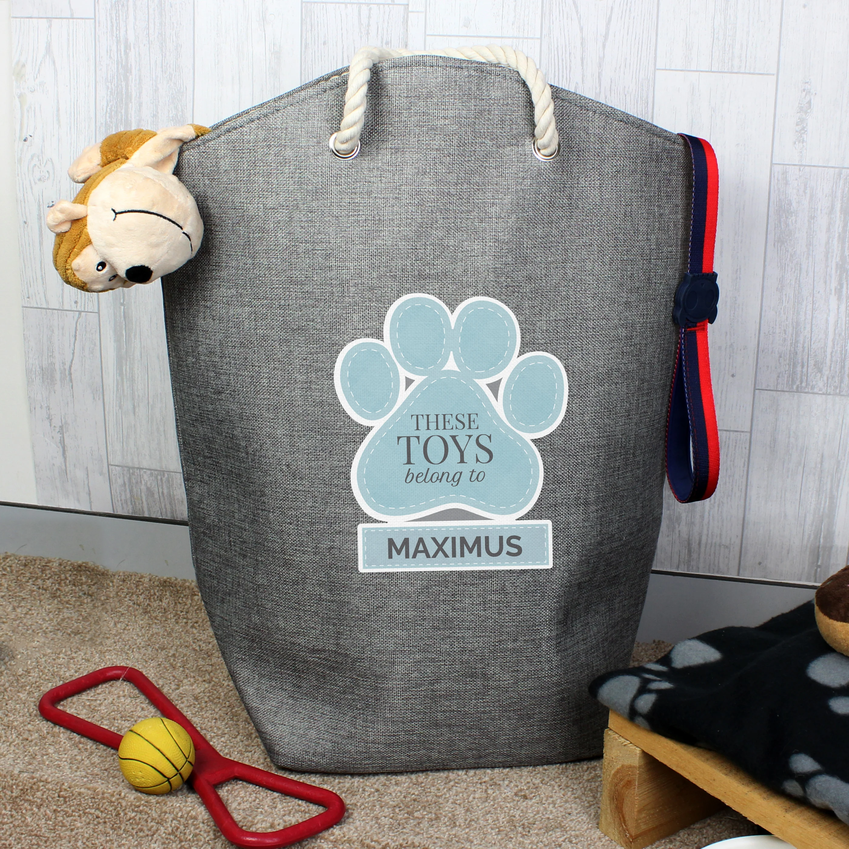 Personalised Blue Pets Storage Bag - Image 4