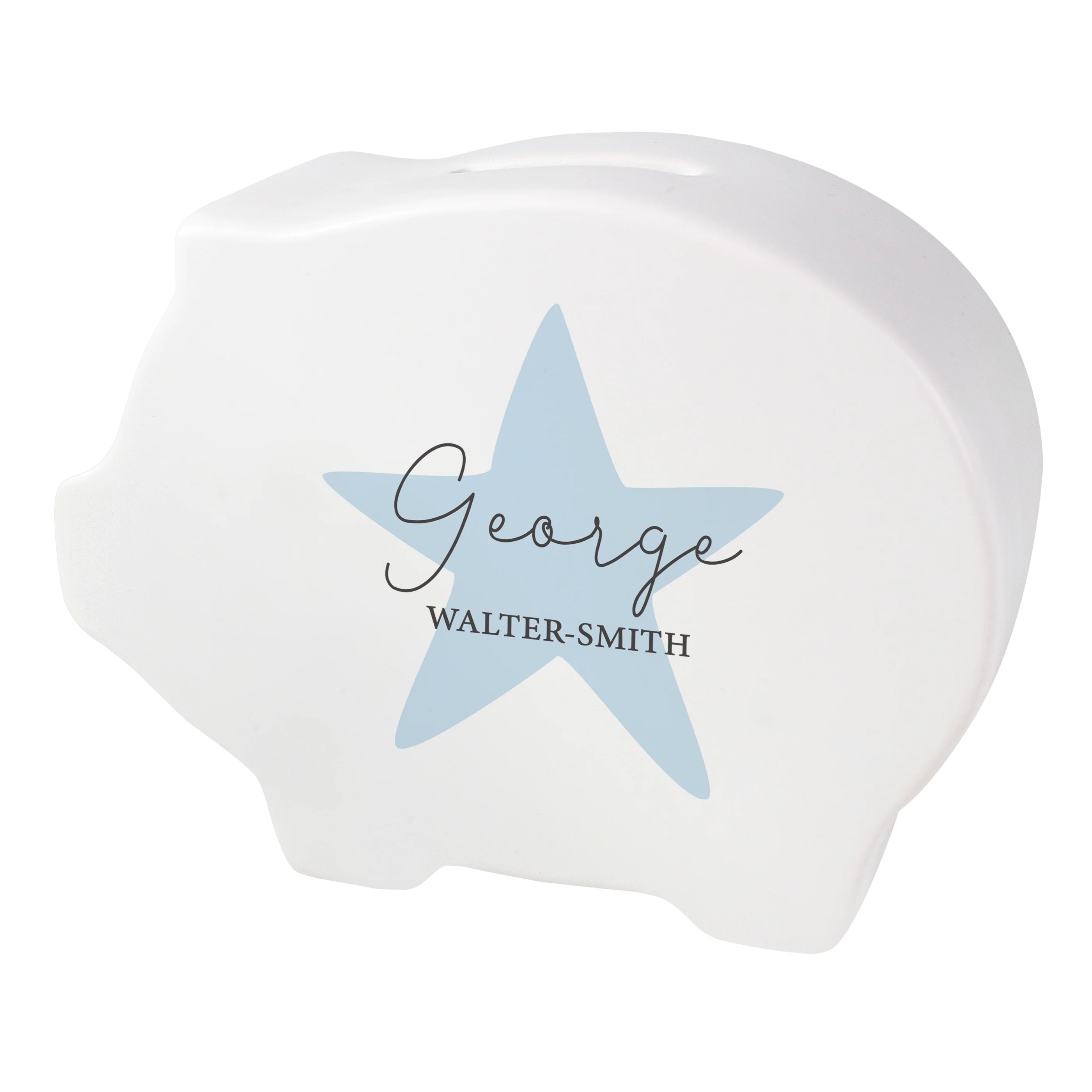 Personalised Blue Star Piggy Bank