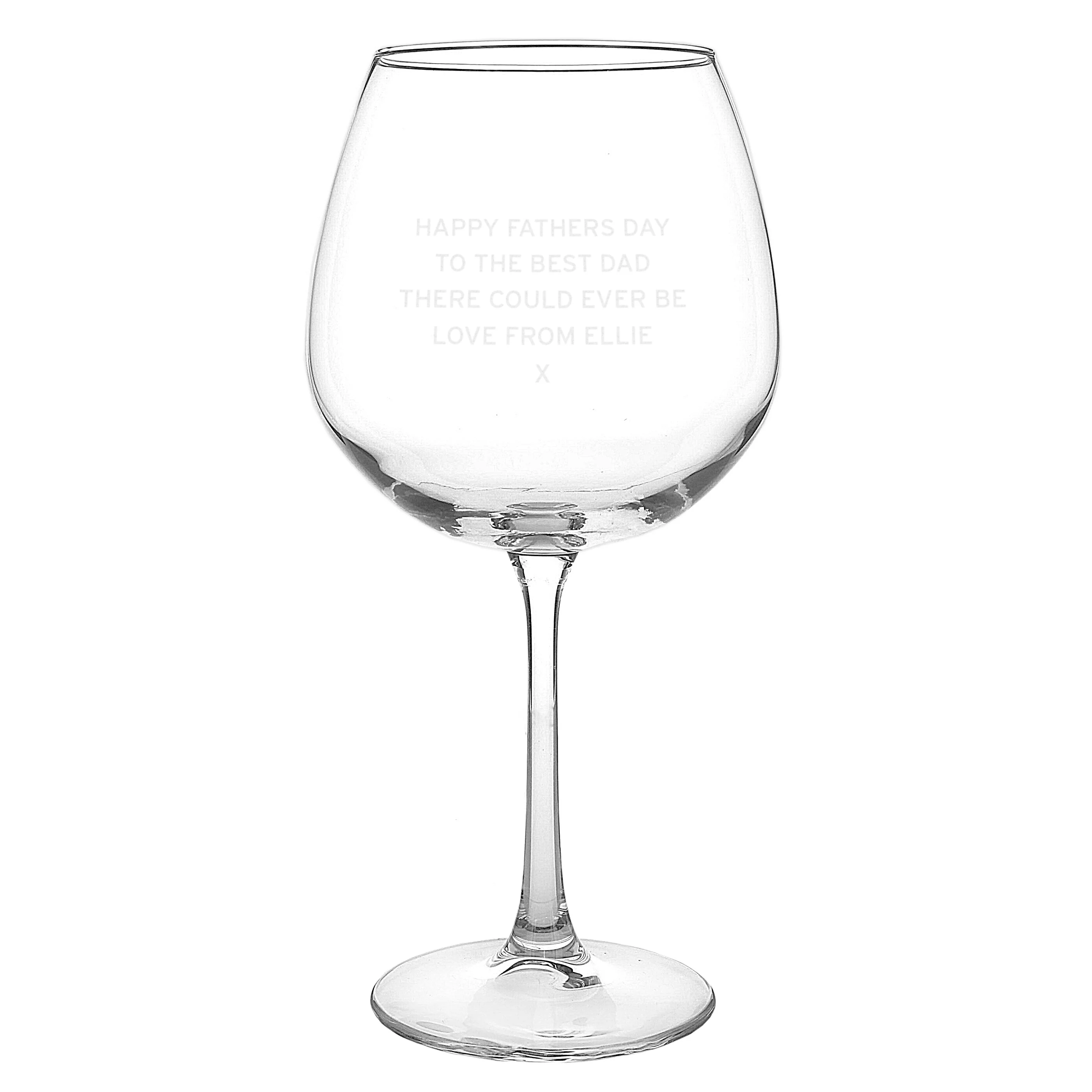 Personalised Bold Statement Bottle of Wine Glass - Image 2
