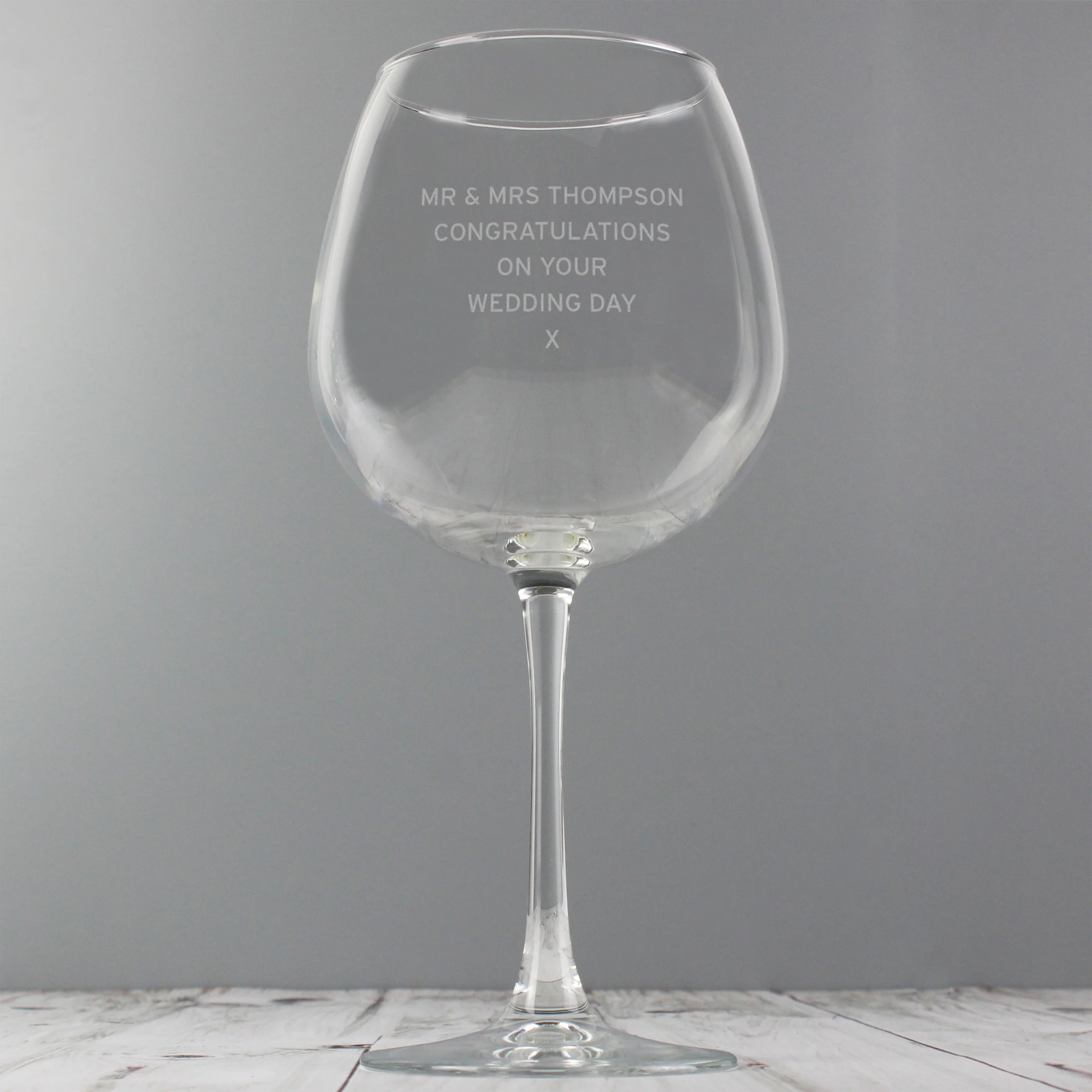 Personalised Bold Statement Bottle of Wine Glass - Image 3