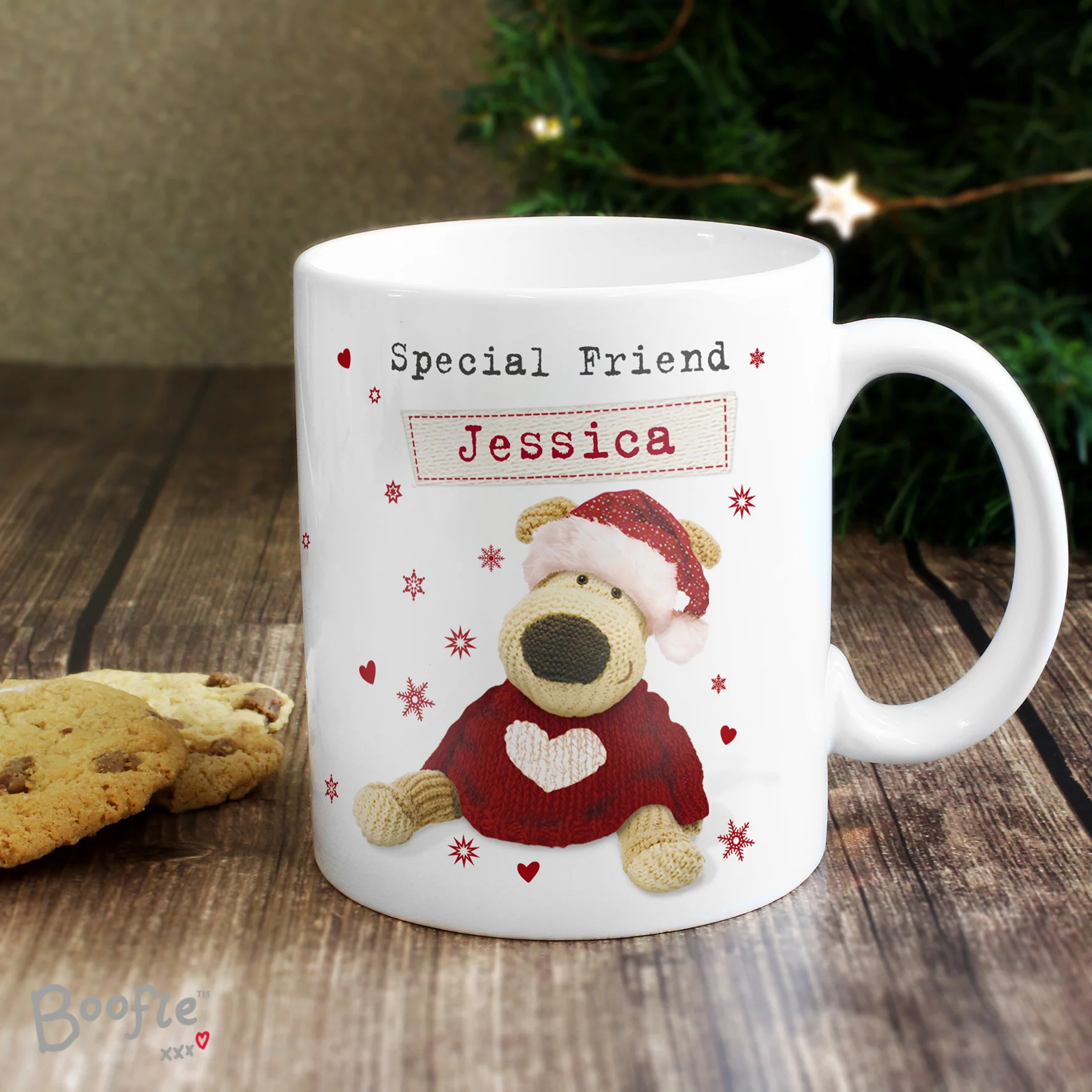 Personalised Boofle Christmas Love Mug - Image 3