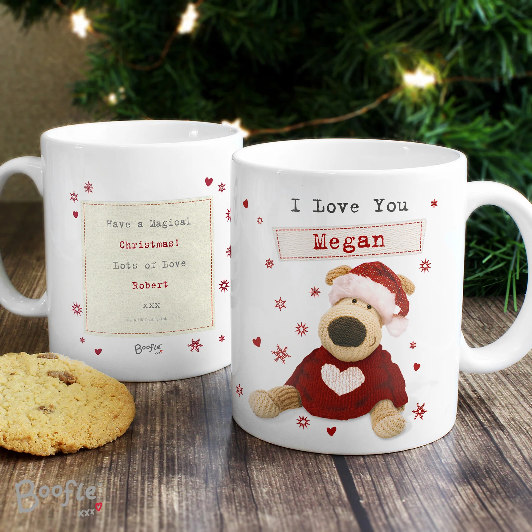 Personalised Boofle Christmas Love Mug - Image 5