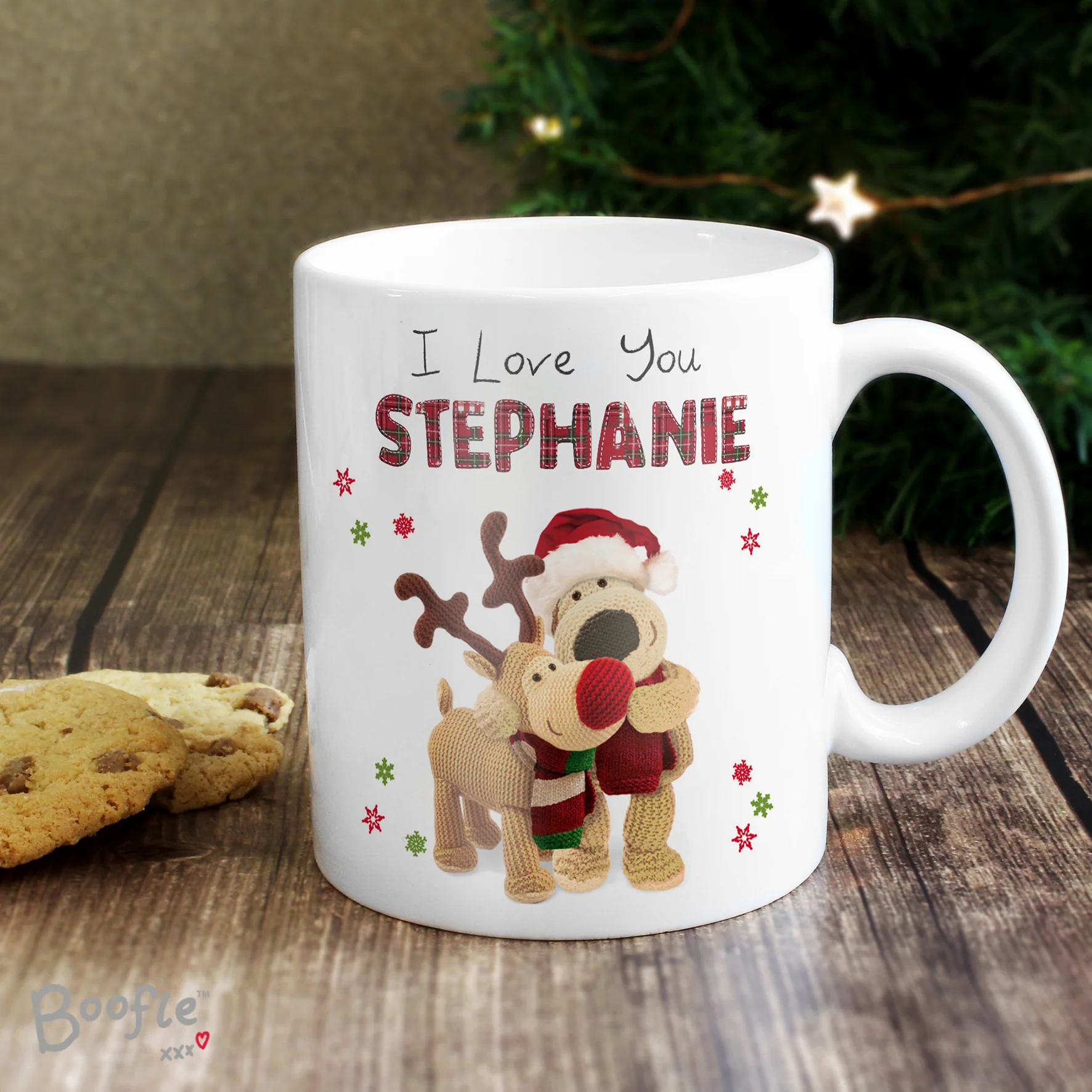 Personalised Boofle Christmas Reindeer Mug - Image 4
