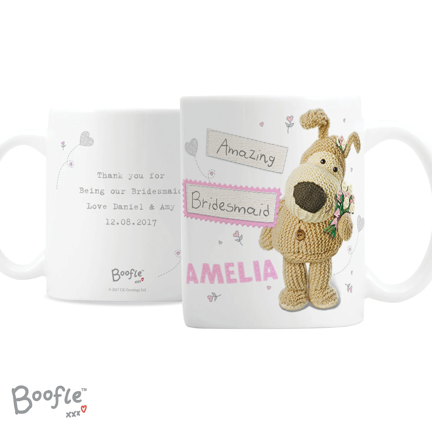 Personalised Boofle Female Wedding Mug - Image 2
