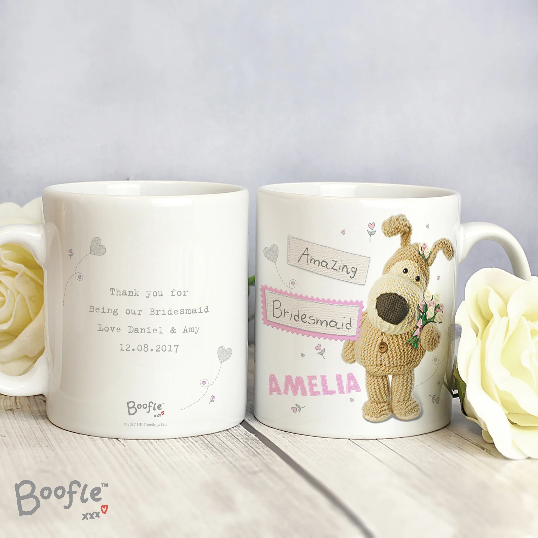 Personalised Boofle Female Wedding Mug - Image 3