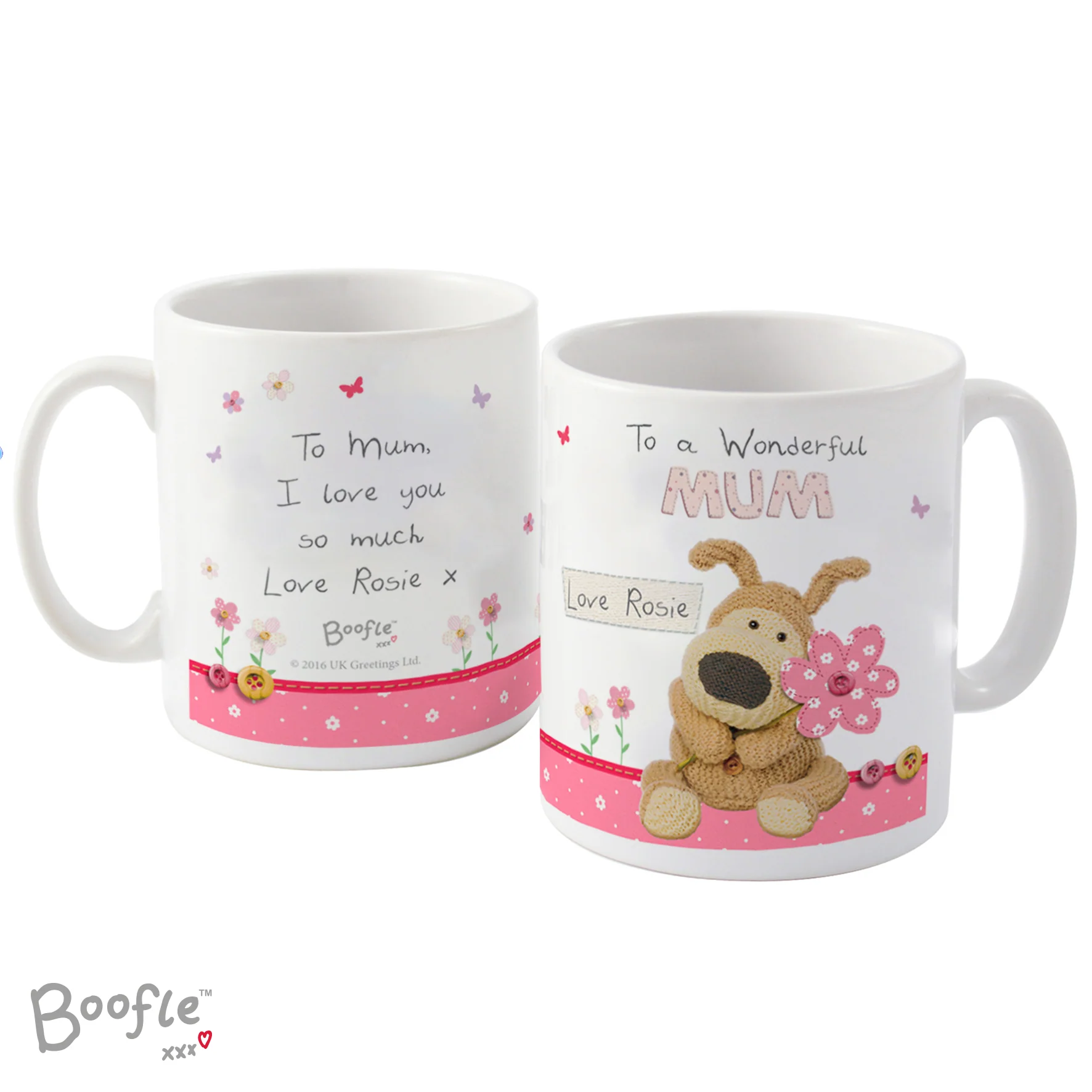 Personalised Boofle Flowers Mug - Image 2