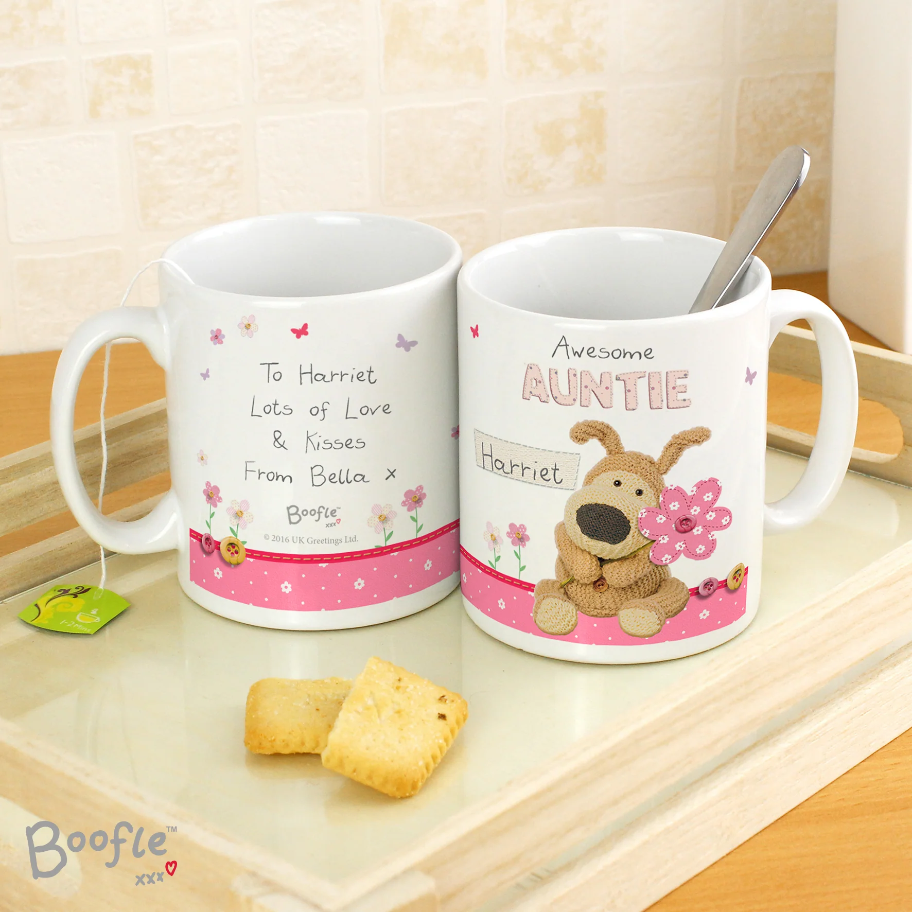 Personalised Boofle Flowers Mug - Image 3