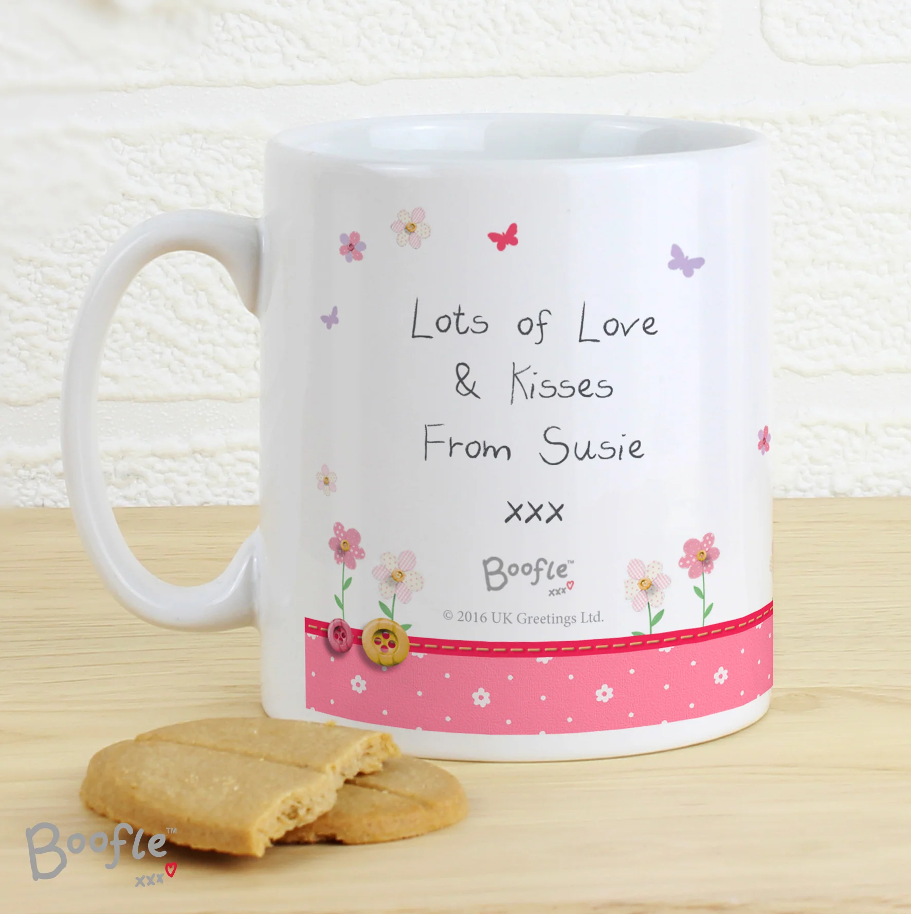 Personalised Boofle Flowers Mug - Image 5