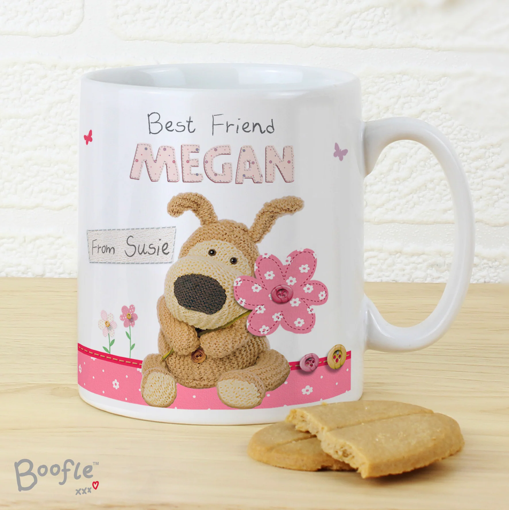 Personalised Boofle Flowers Mug - Image 8