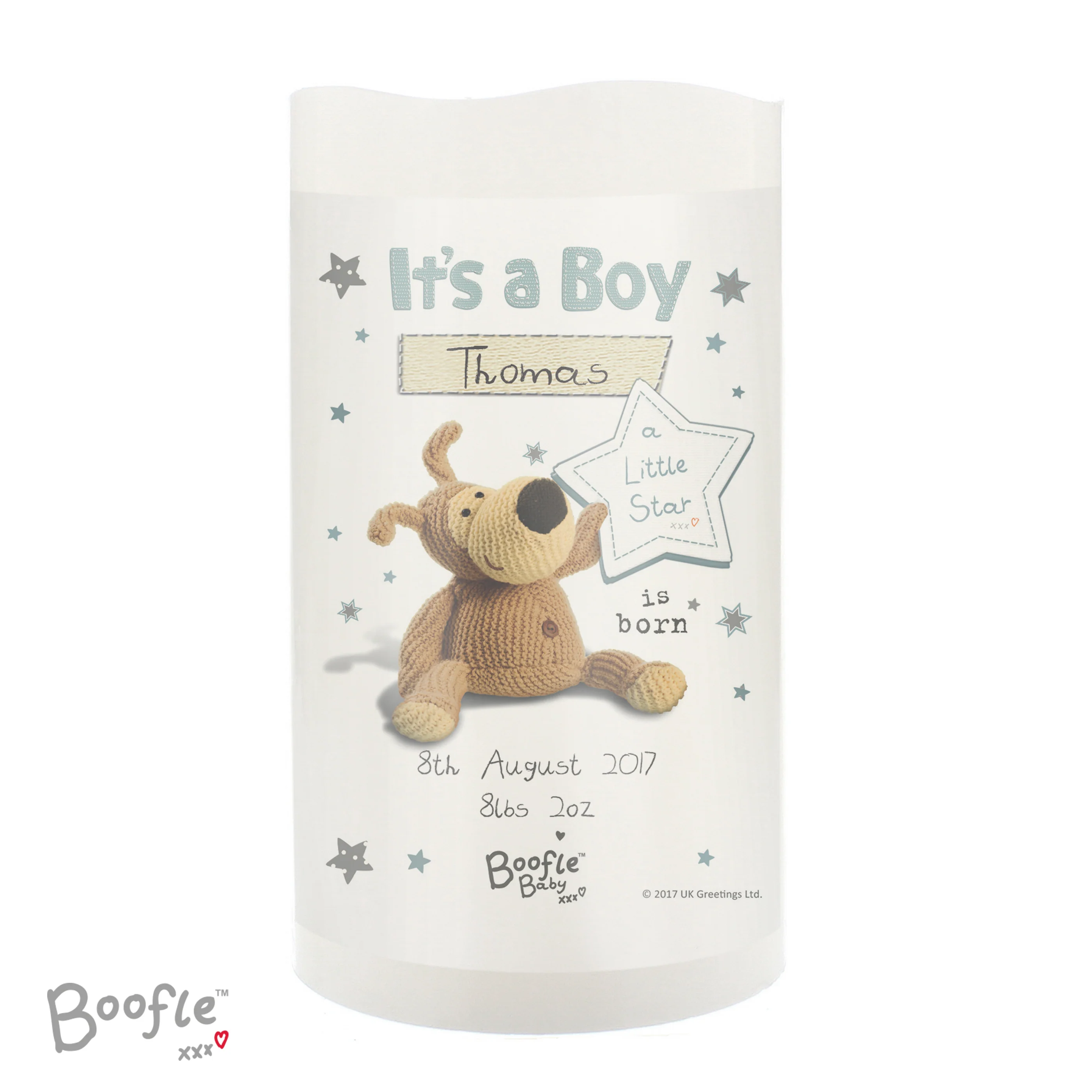 Personalised Boofle It's a Boy Nightlight LED Candle - Image 4