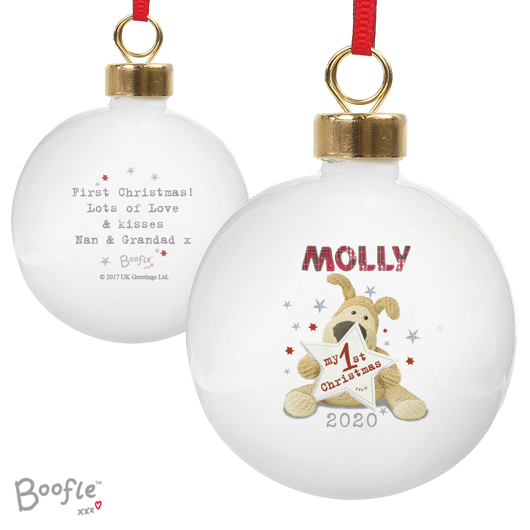 Personalised Boofle My 1st Christmas Bauble - Image 2