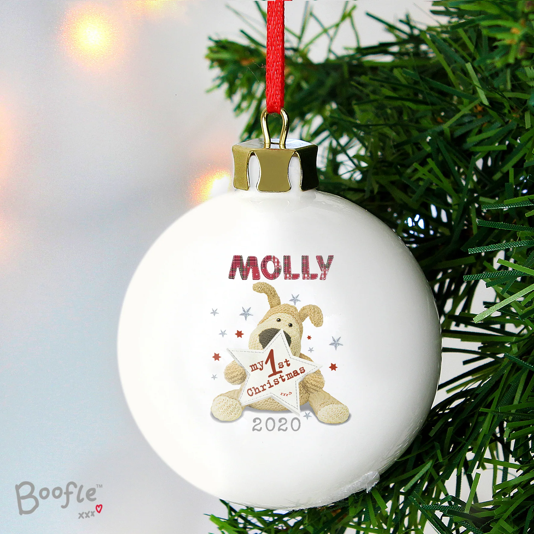 Personalised Boofle My 1st Christmas Bauble - Image 4