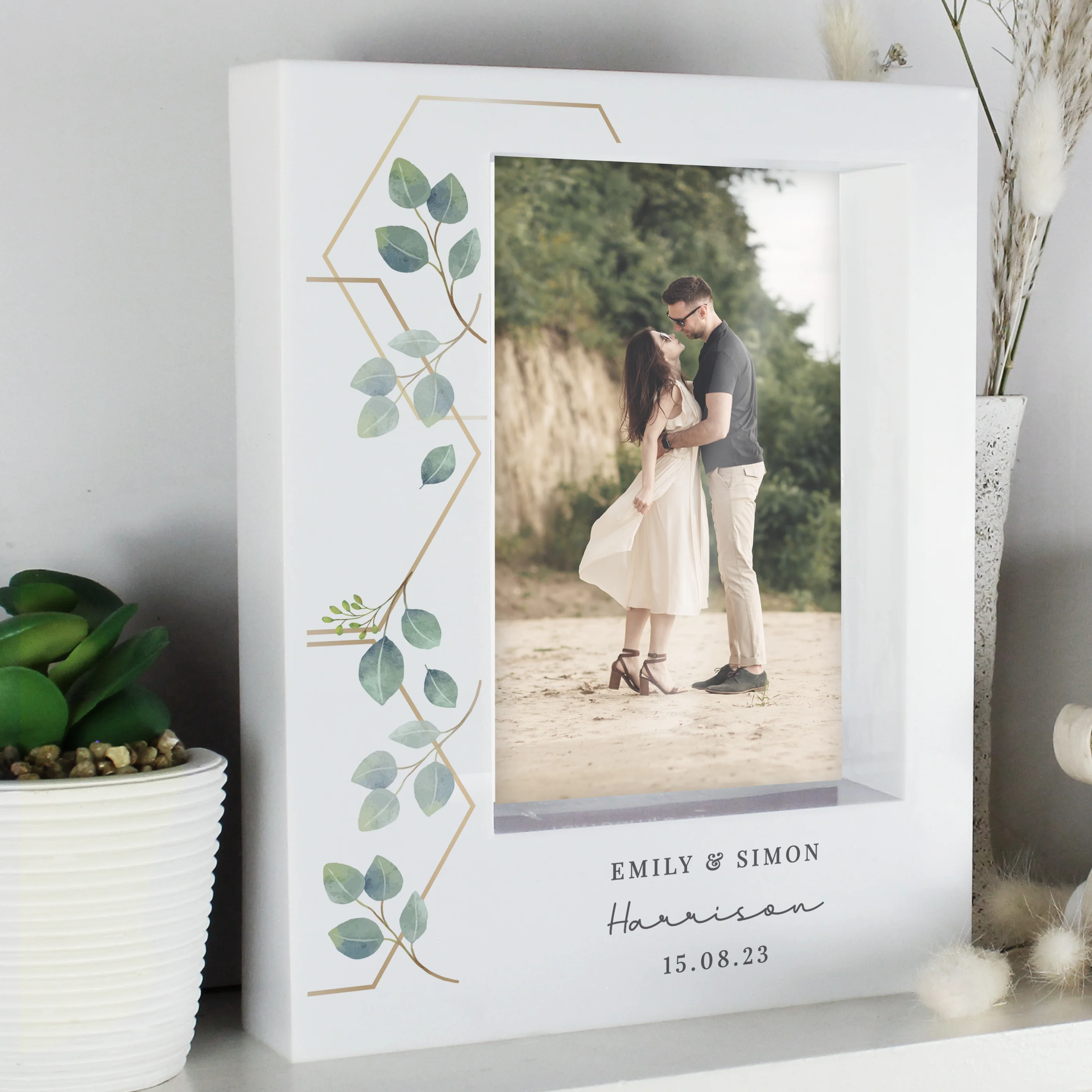 Personalised Botanical 6x4 Box Photo Frame - Image 2