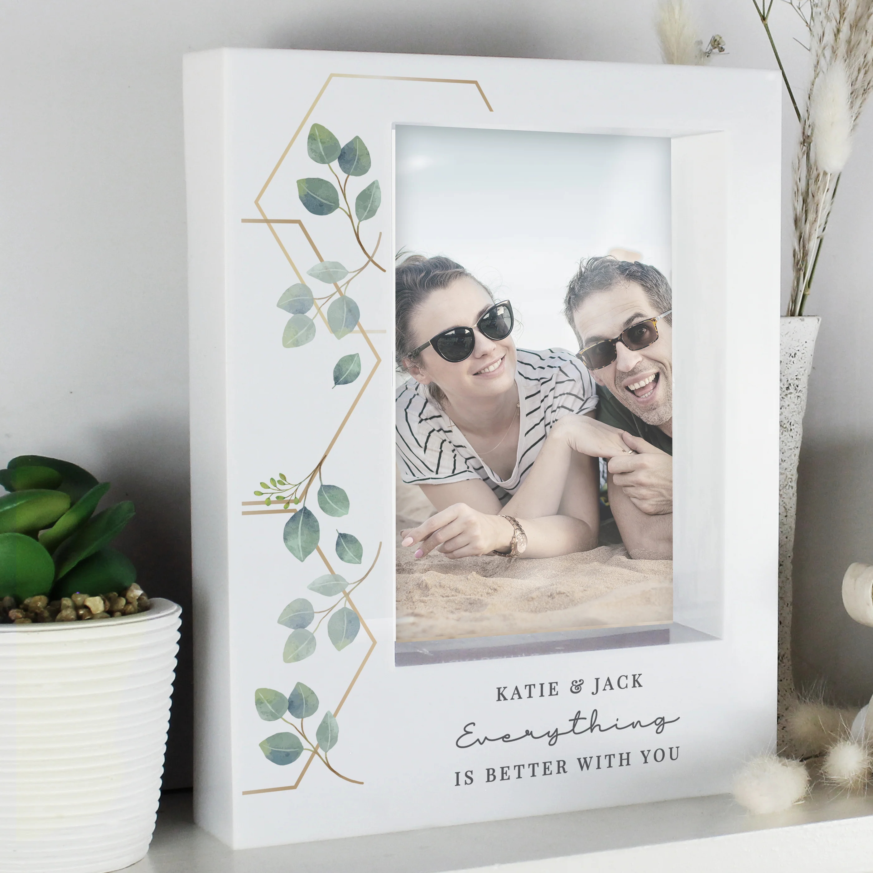 Personalised Botanical 6x4 Box Photo Frame - Image 6