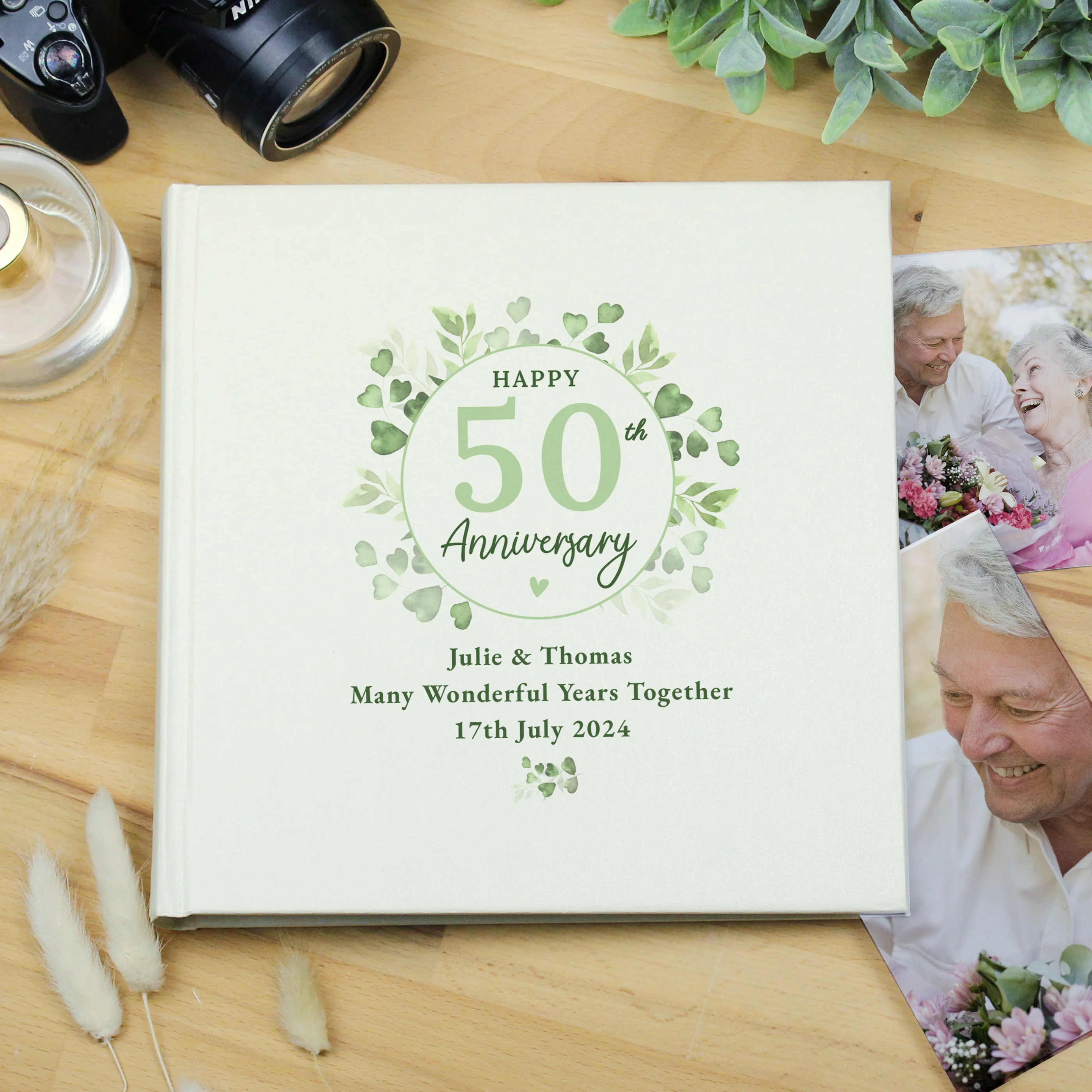 Personalised Botanical Anniversary Photo Album - Image 2