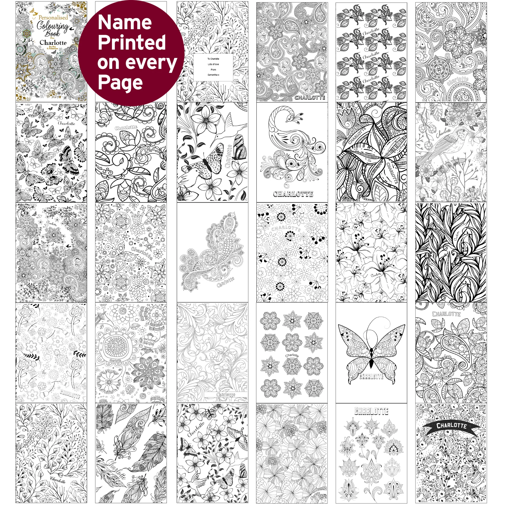 Personalised Botanical Colouring Book - Image 7