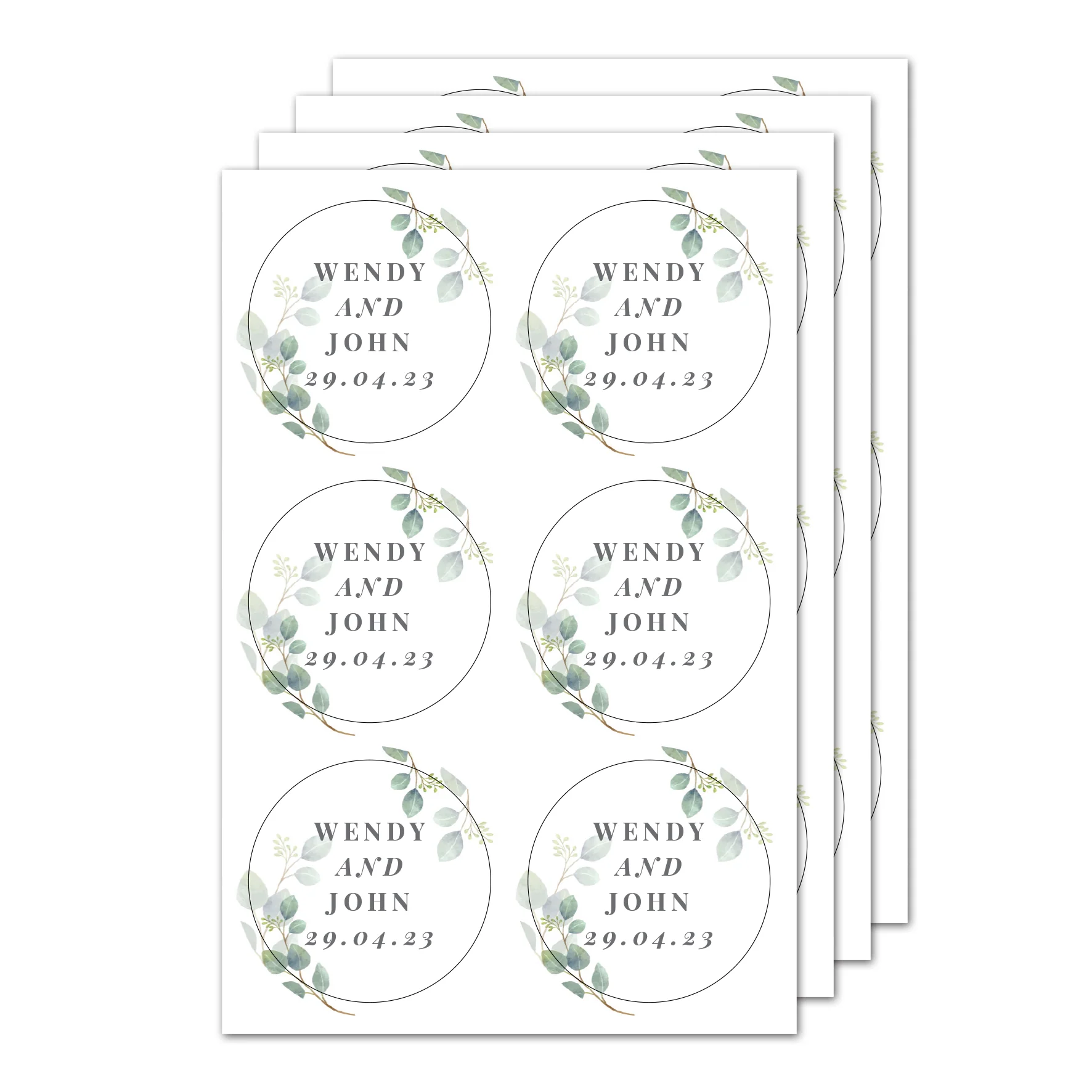 Personalised Botanical Free Text Sticker Set - Image 5