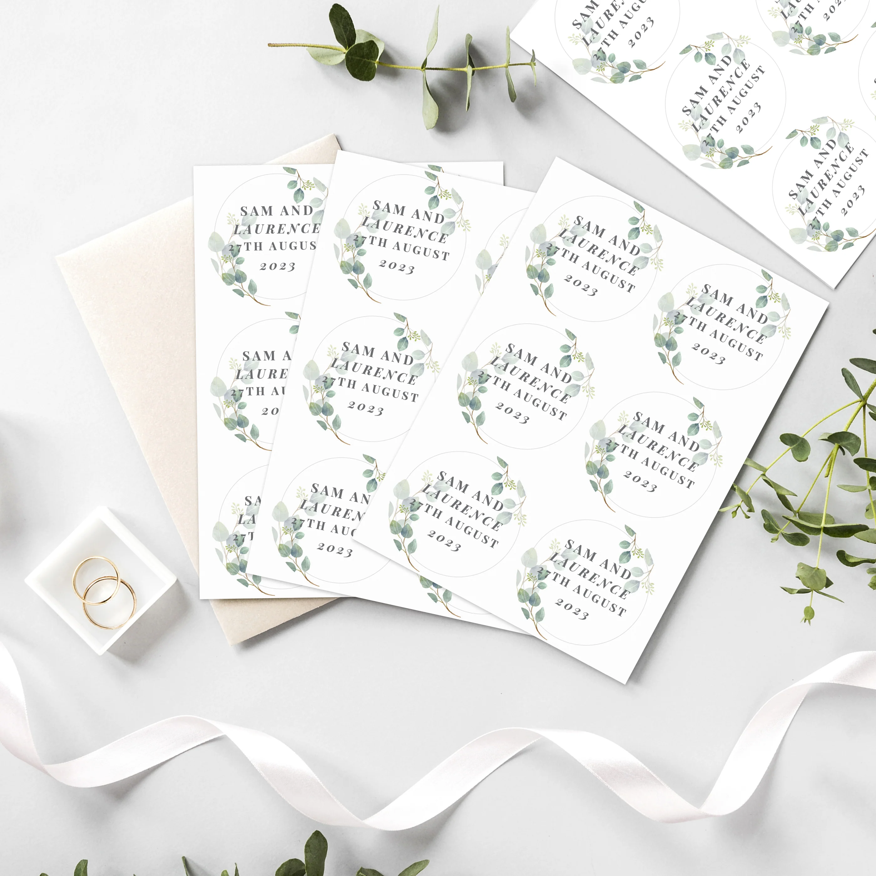 Personalised Botanical Free Text Sticker Set - Image 6
