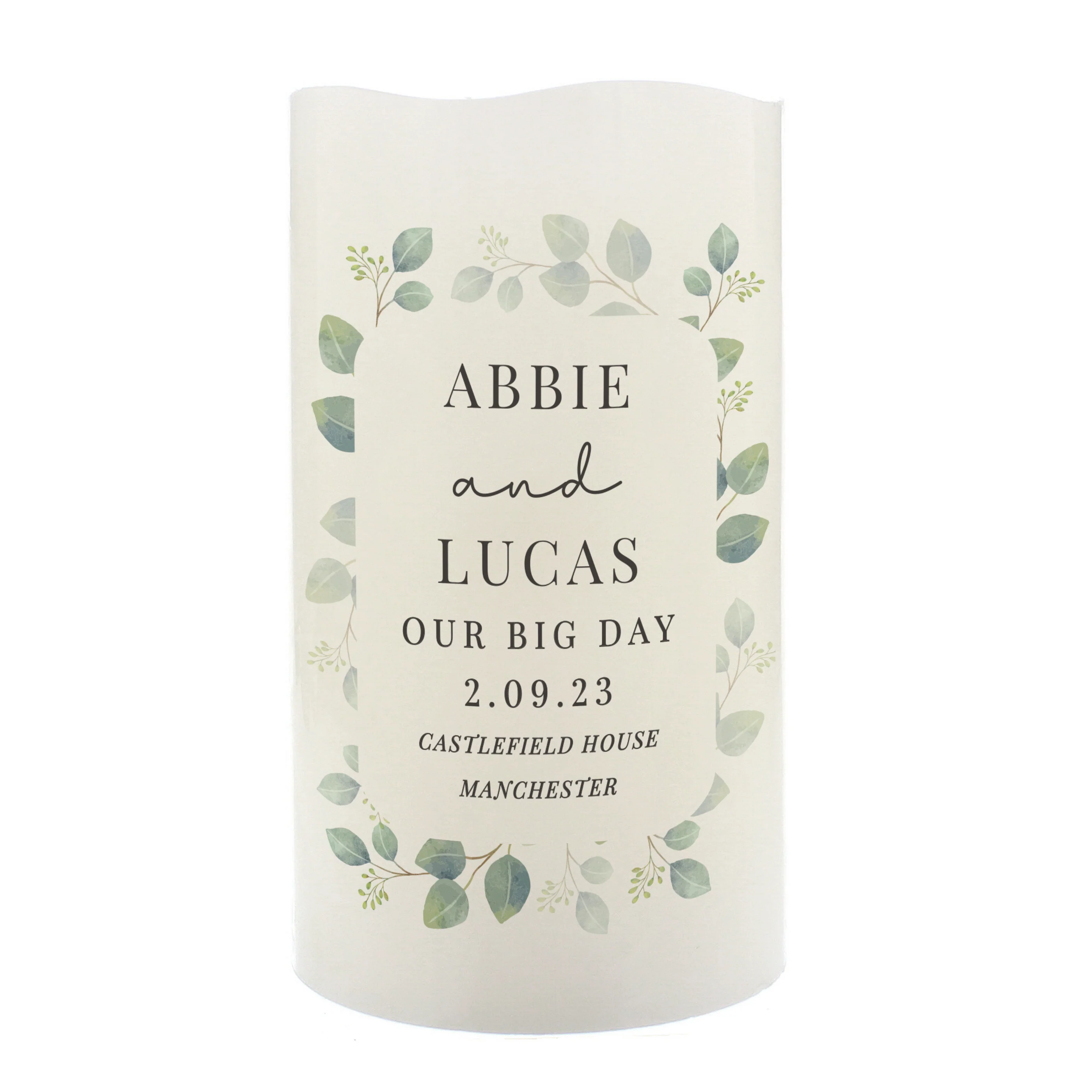 Personalised Botanical LED Candle - Image 5