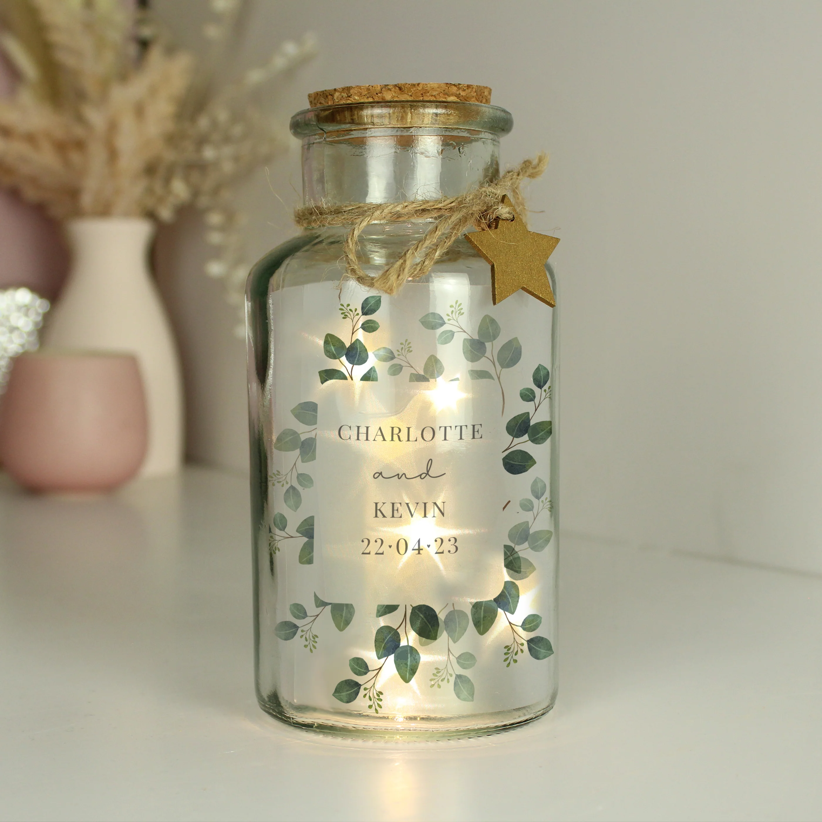 Personalised Botanical LED Glass Jar - Image 6