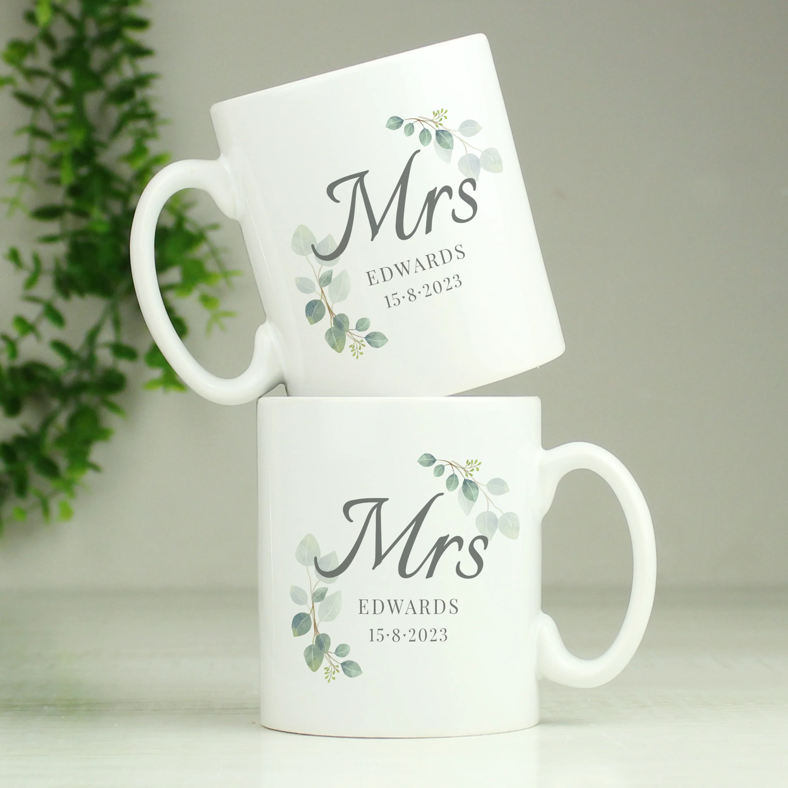 Personalised Botanical Mrs Mug - Image 2