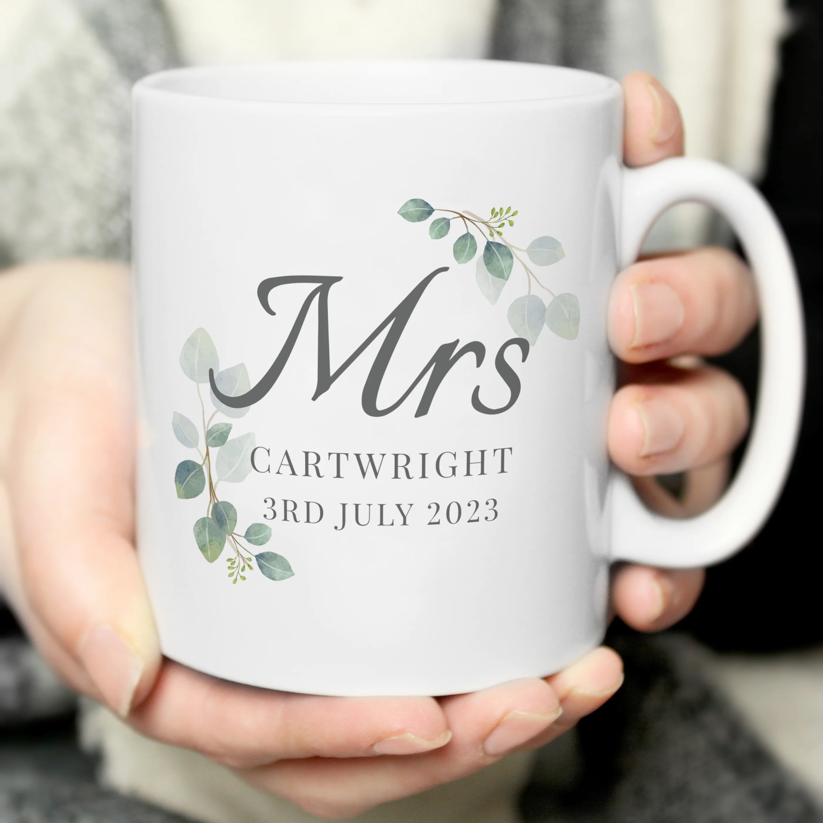 Personalised Botanical Mrs Mug - Image 4