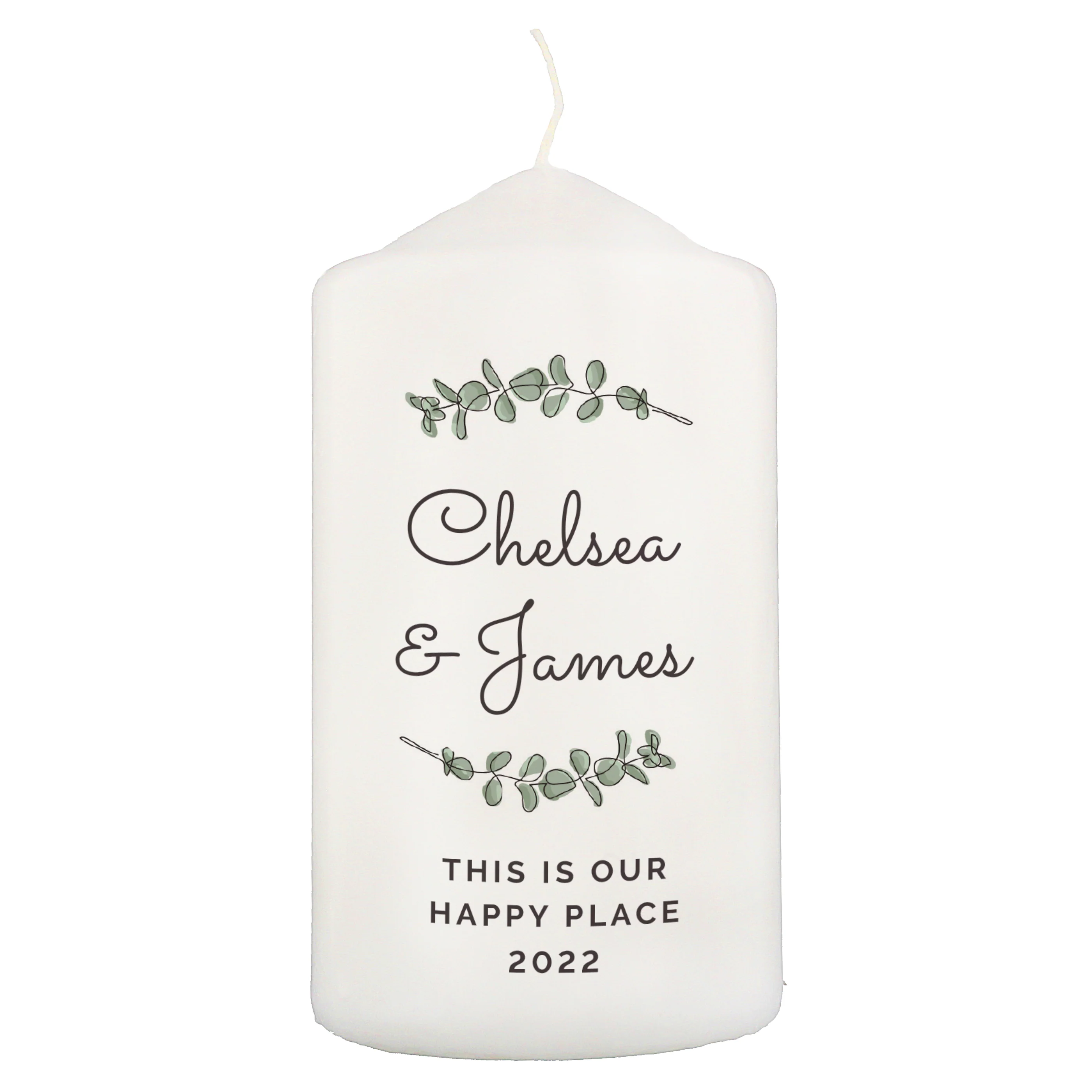 Personalised Botanical Pillar Candle - Image 3