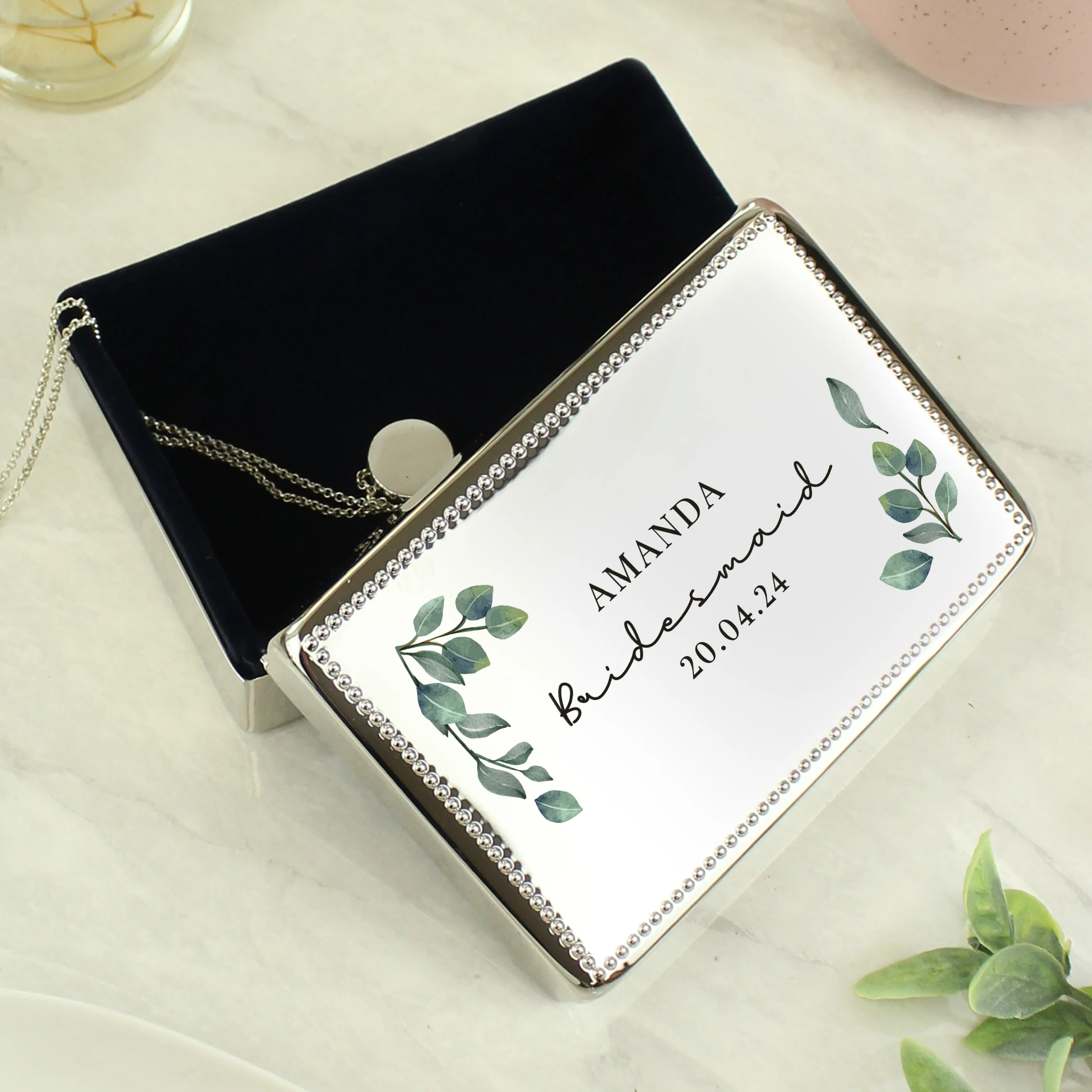 Personalised Botanical Rectangular Jewellery Box - Image 2